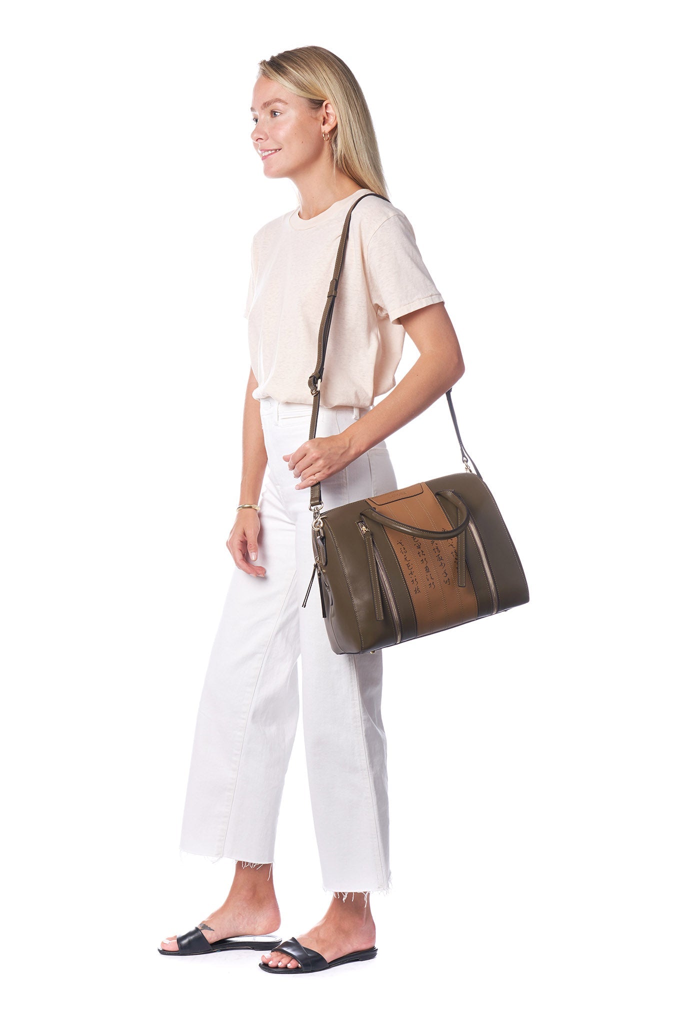 Unique Purses Calligraphy Green Satchel - Bellorita