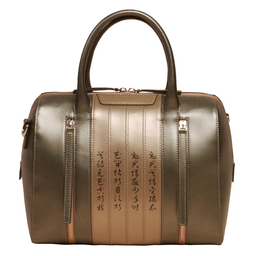 Unique Purses Calligraphy Green Satchel - Bellorita