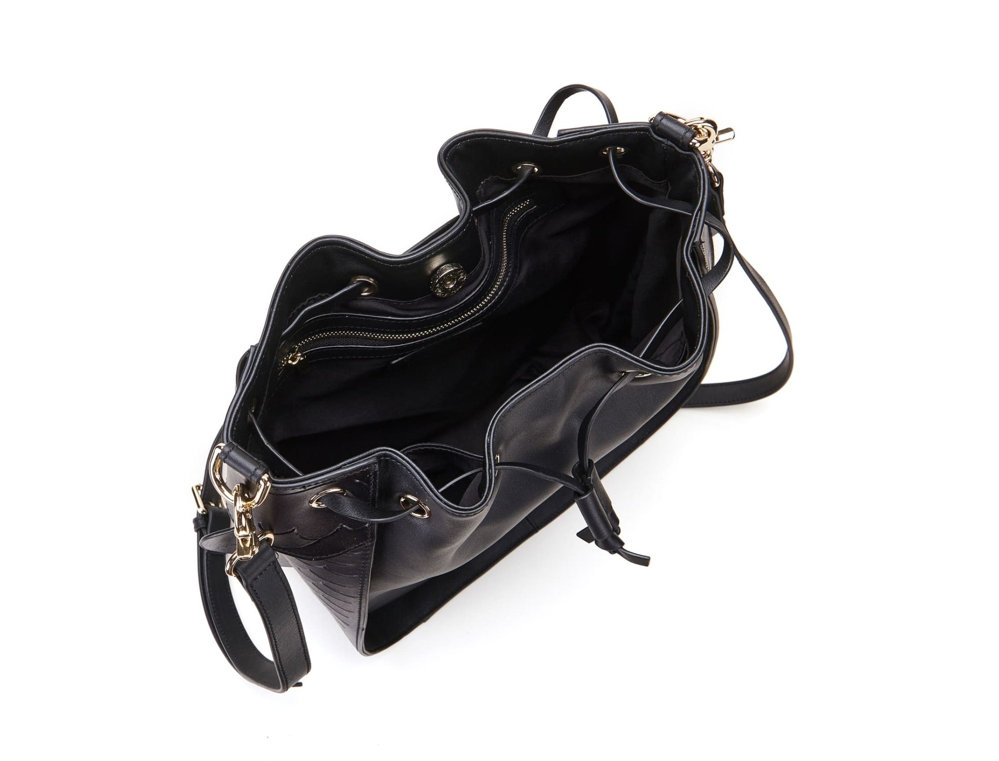 Unique Purses Carp Black Bucket - Bellorita