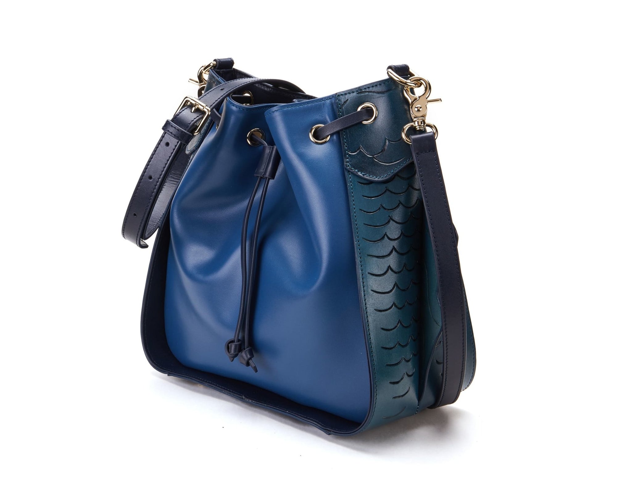 Unique Purses Carp Blue Bucket - Bellorita