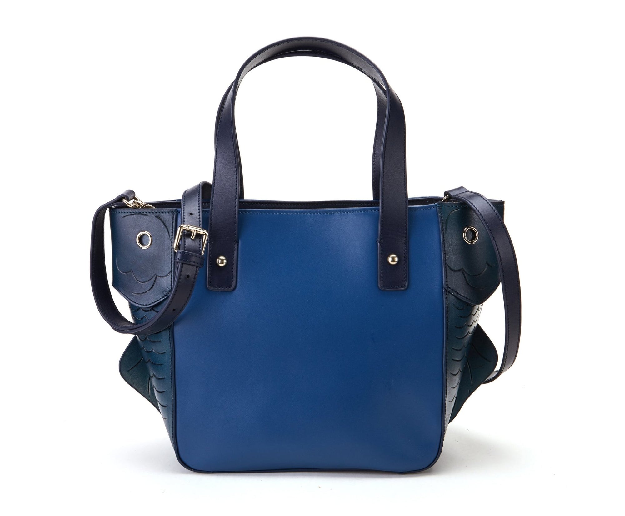 Unique Purses Carp Blue Top Handle - Bellorita