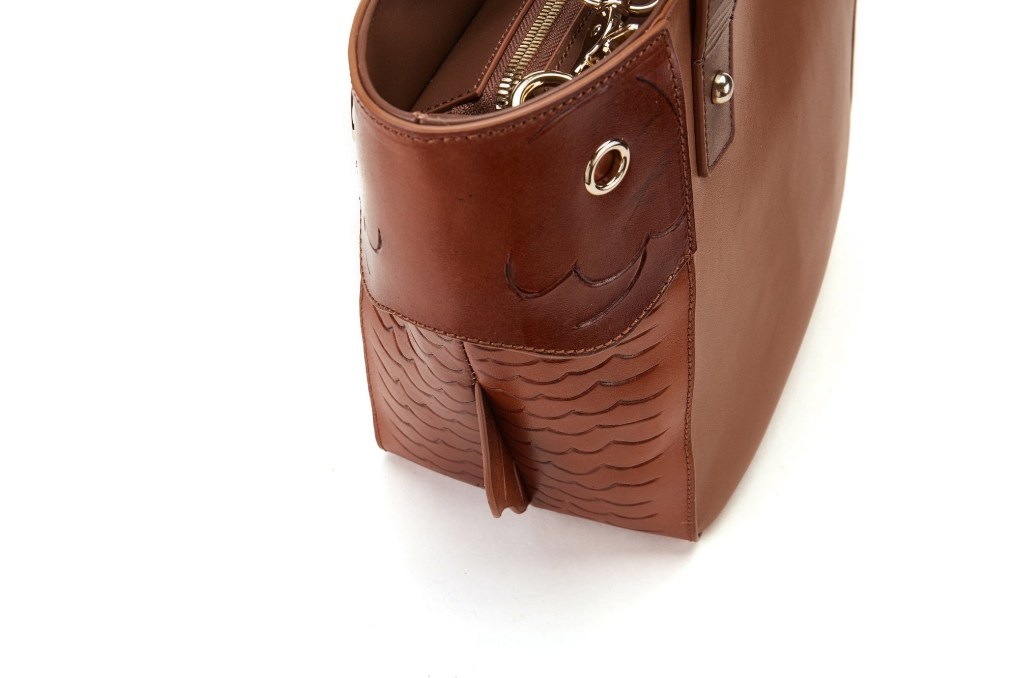 Unique Purses Carp Brown Top Handle - Bellorita