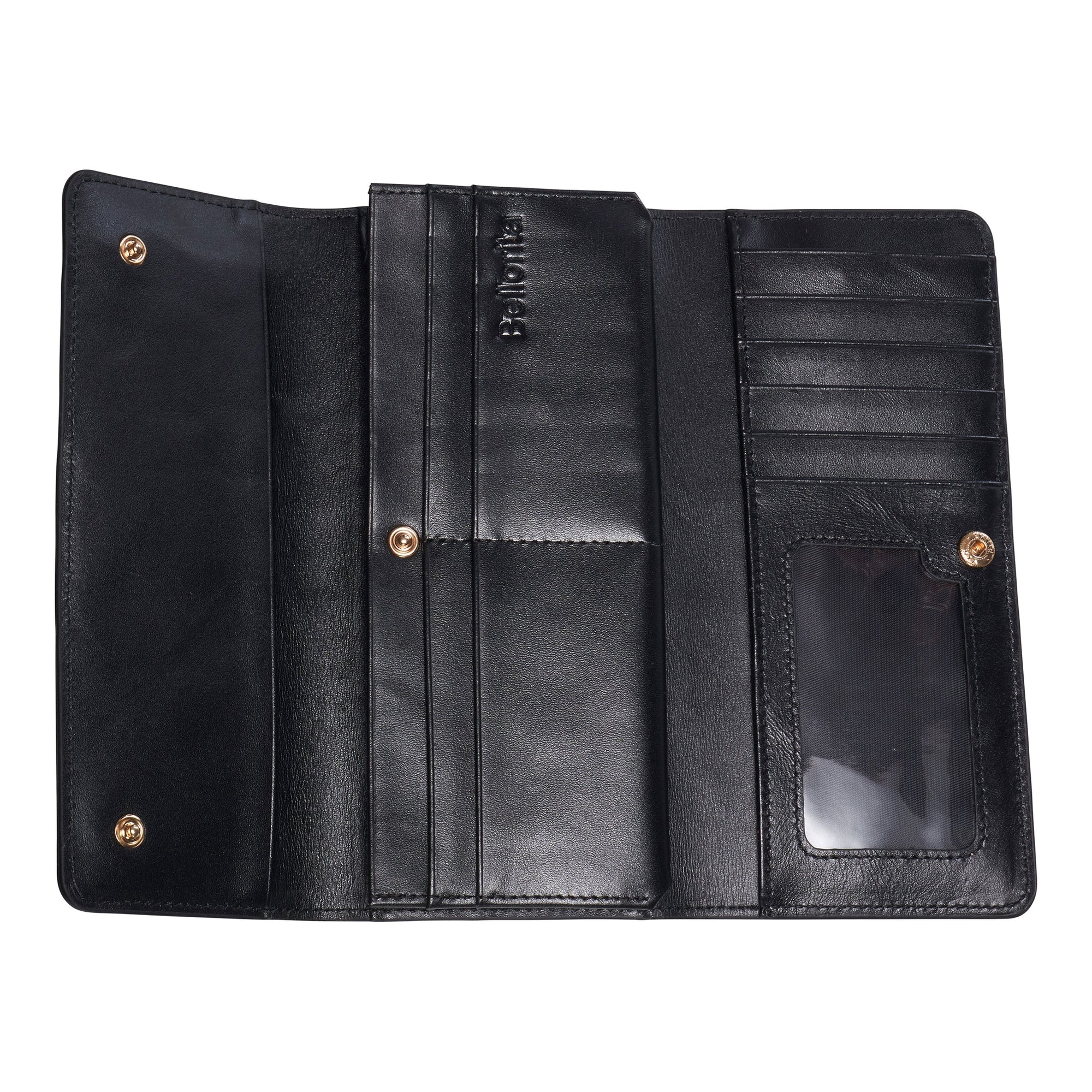 Unique Purses Cloud Black Continental Wallet - Bellorita