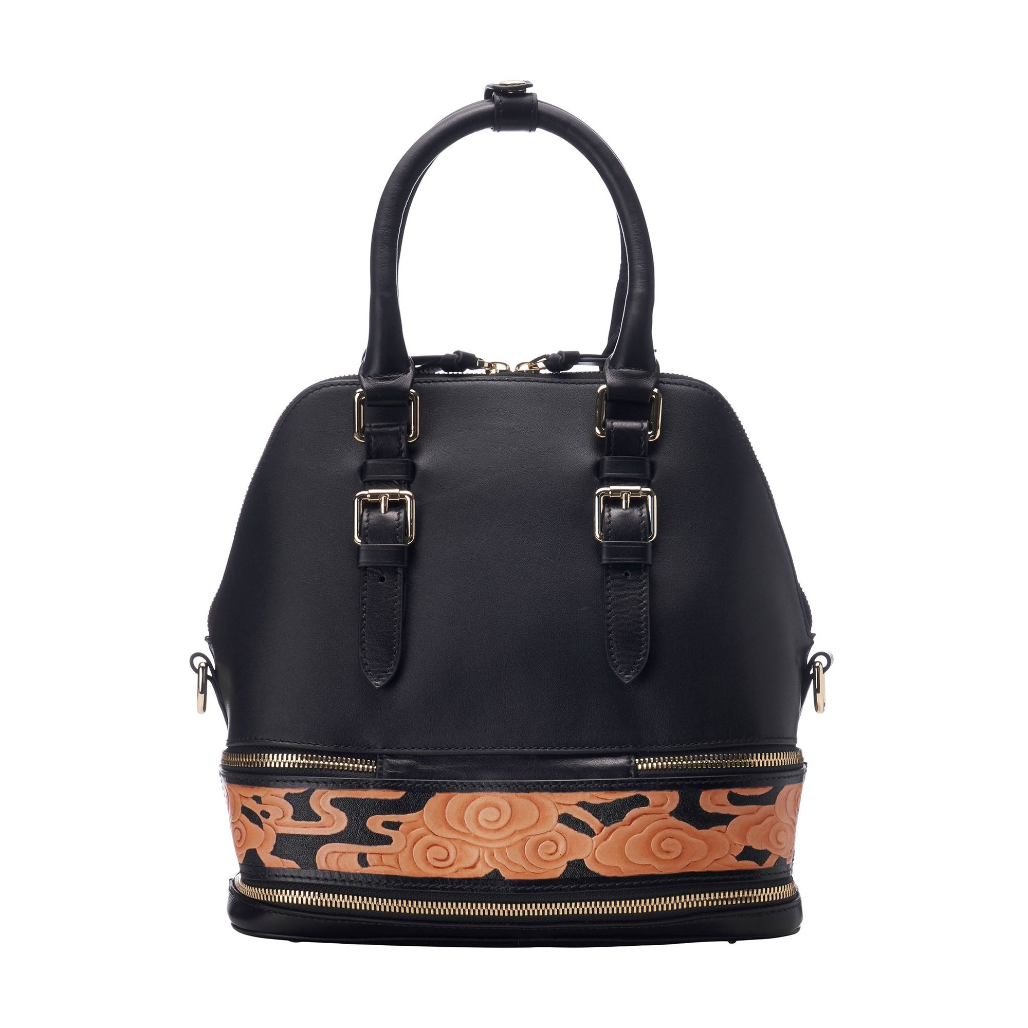 Unique Purses Cloud Black Small Satchel - Bellorita