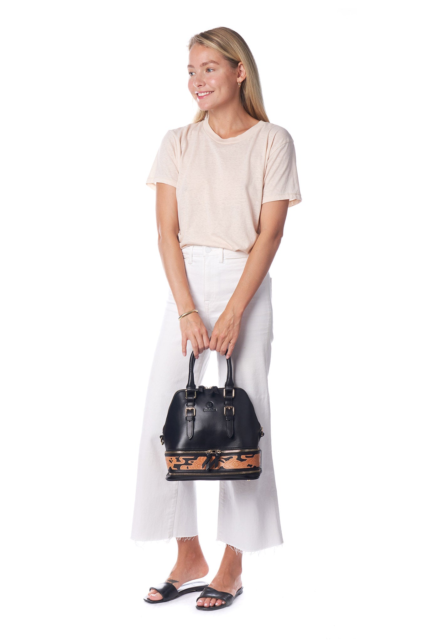 Unique Purses Cloud Black Small Satchel - Bellorita