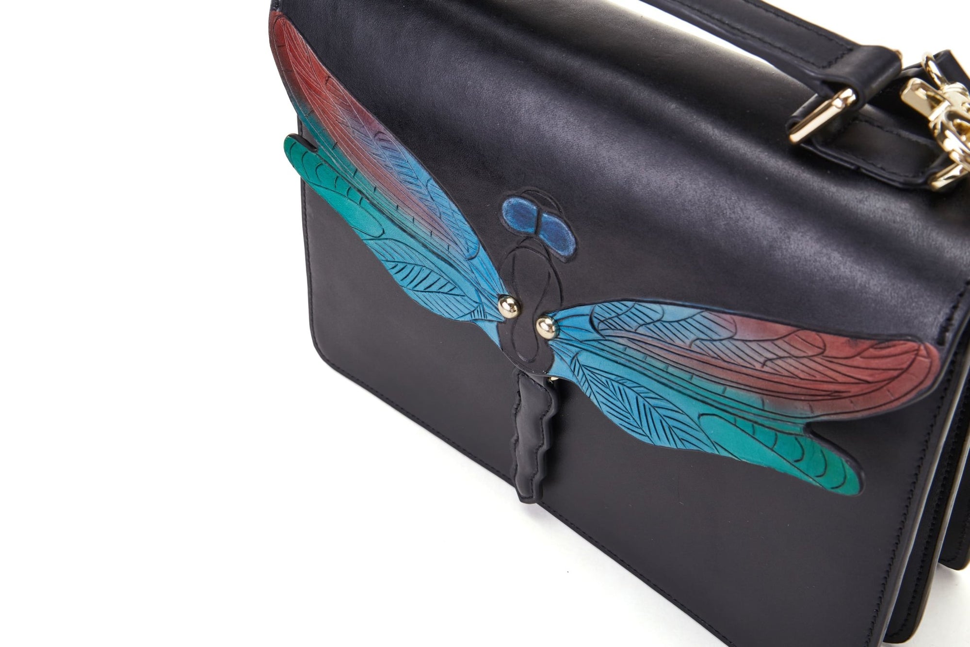 Unique Purses Dragonfly Black Top Handle - Bellorita
