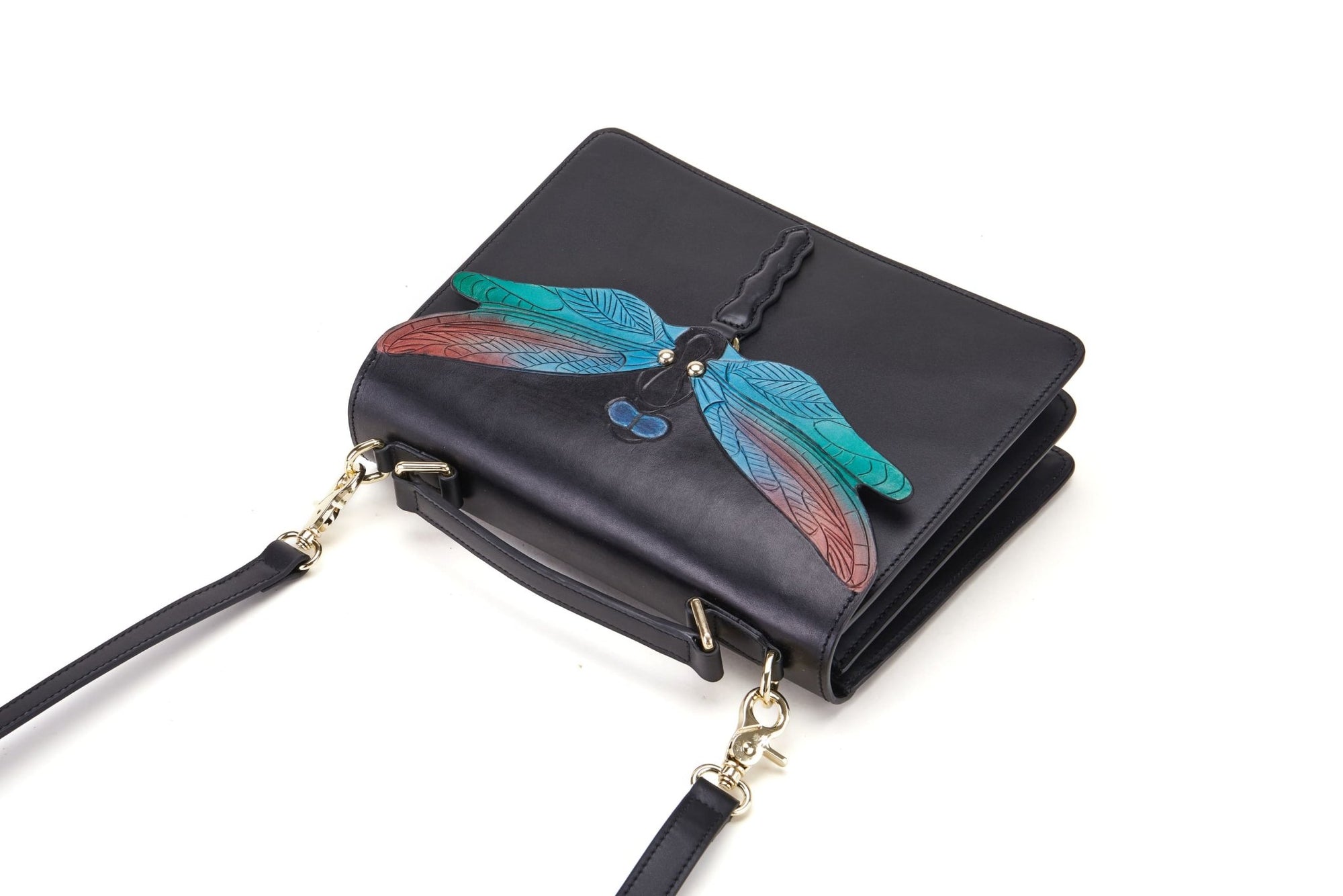 Unique Purses Dragonfly Black Top Handle - Bellorita