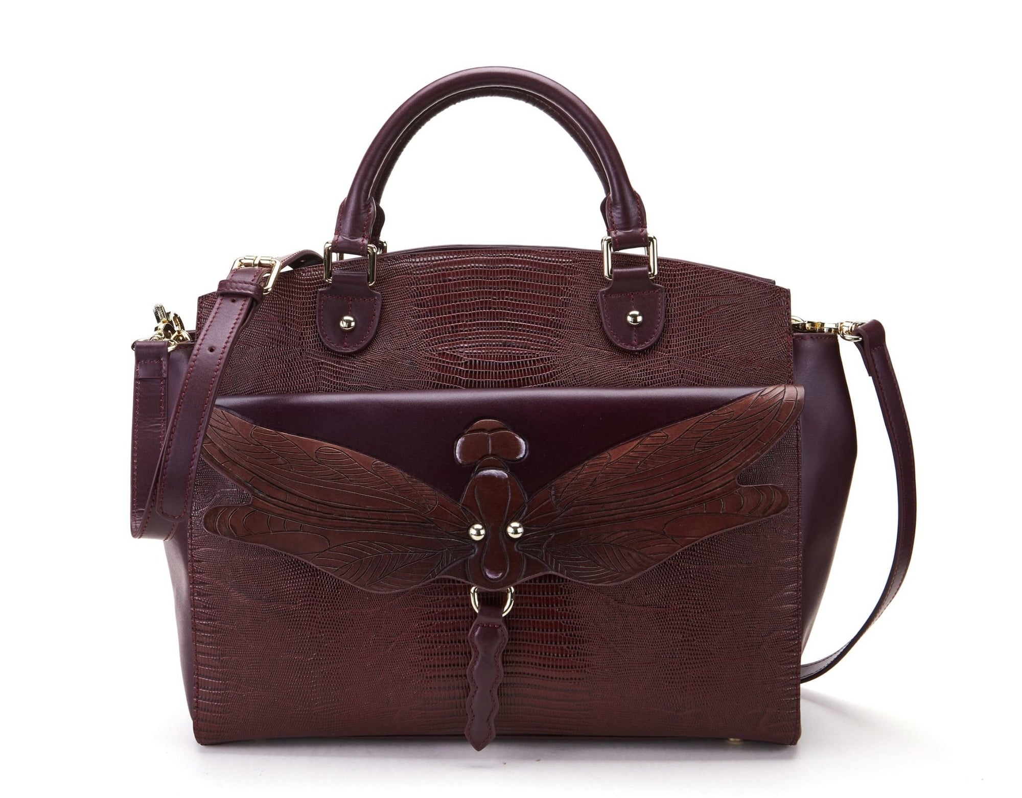 Unique Purses Dragonfly Brown Shoulder Bag - Bellorita