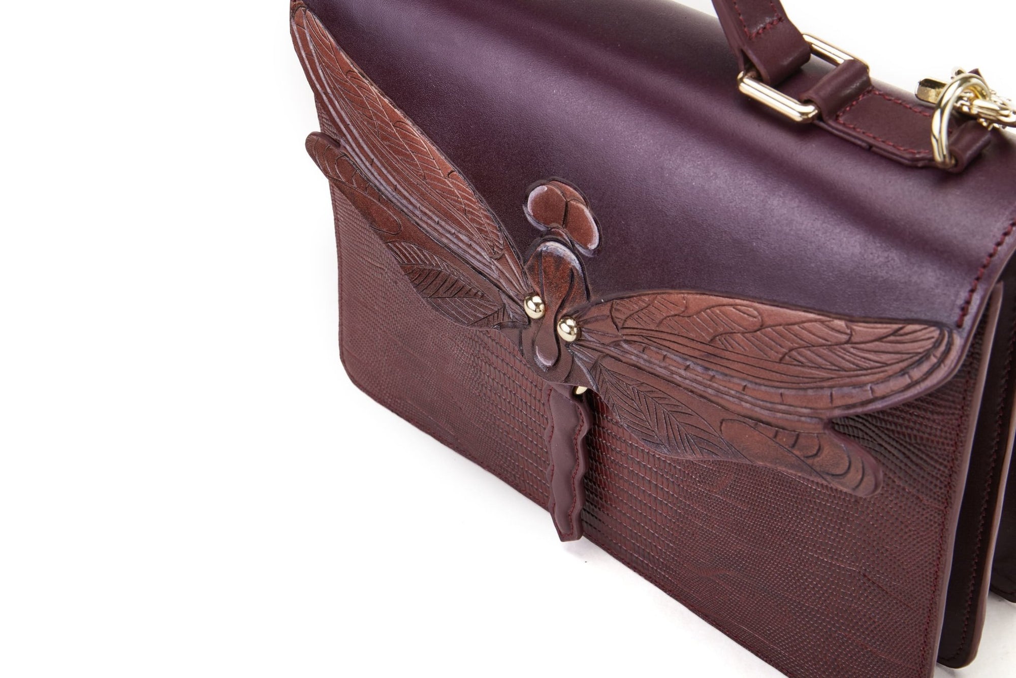 Unique Purses Dragonfly Brown Top Handle - Bellorita