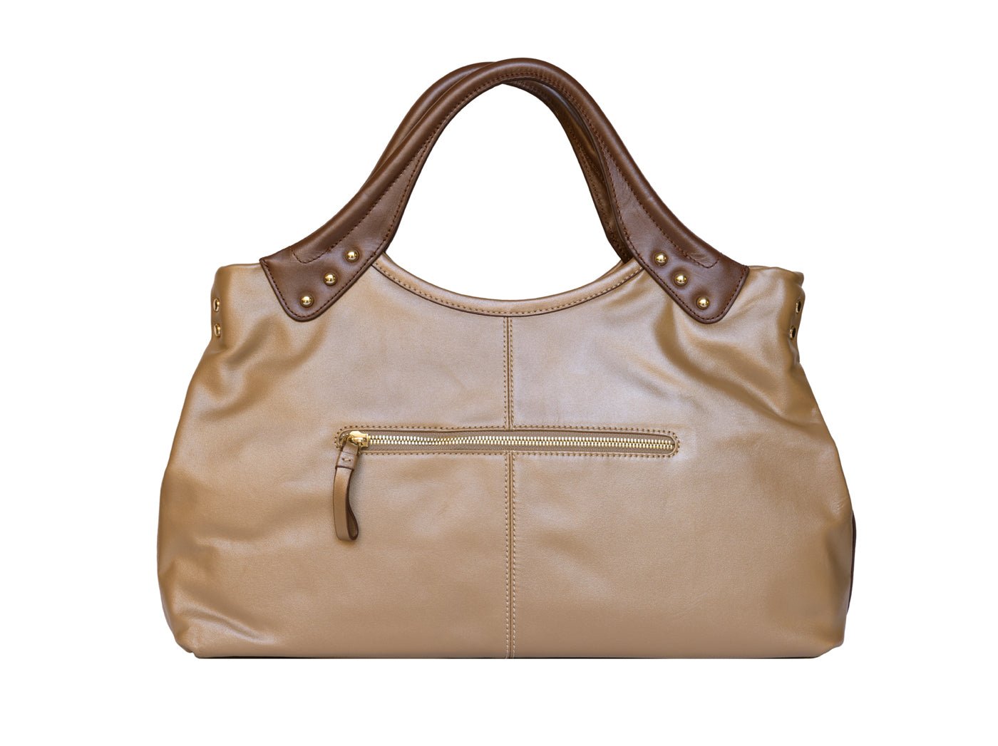 Unique Purses Feather Brown Tote - Bellorita