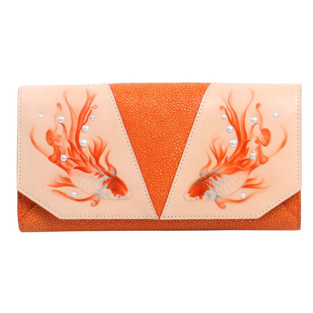 Koi Orange Crossbody Clutch