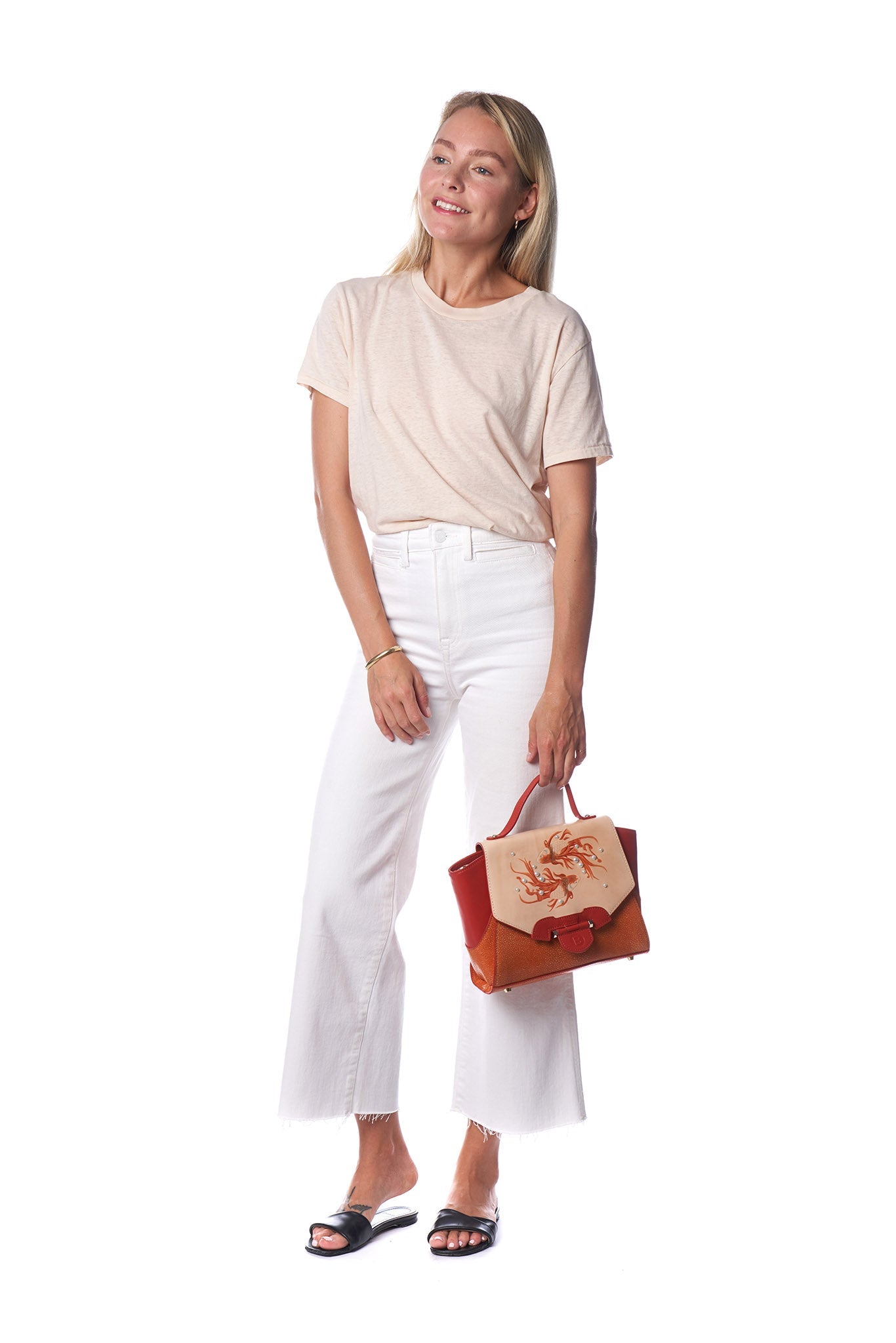 Unique Purses Koi Small Orange Satchel - Bellorita