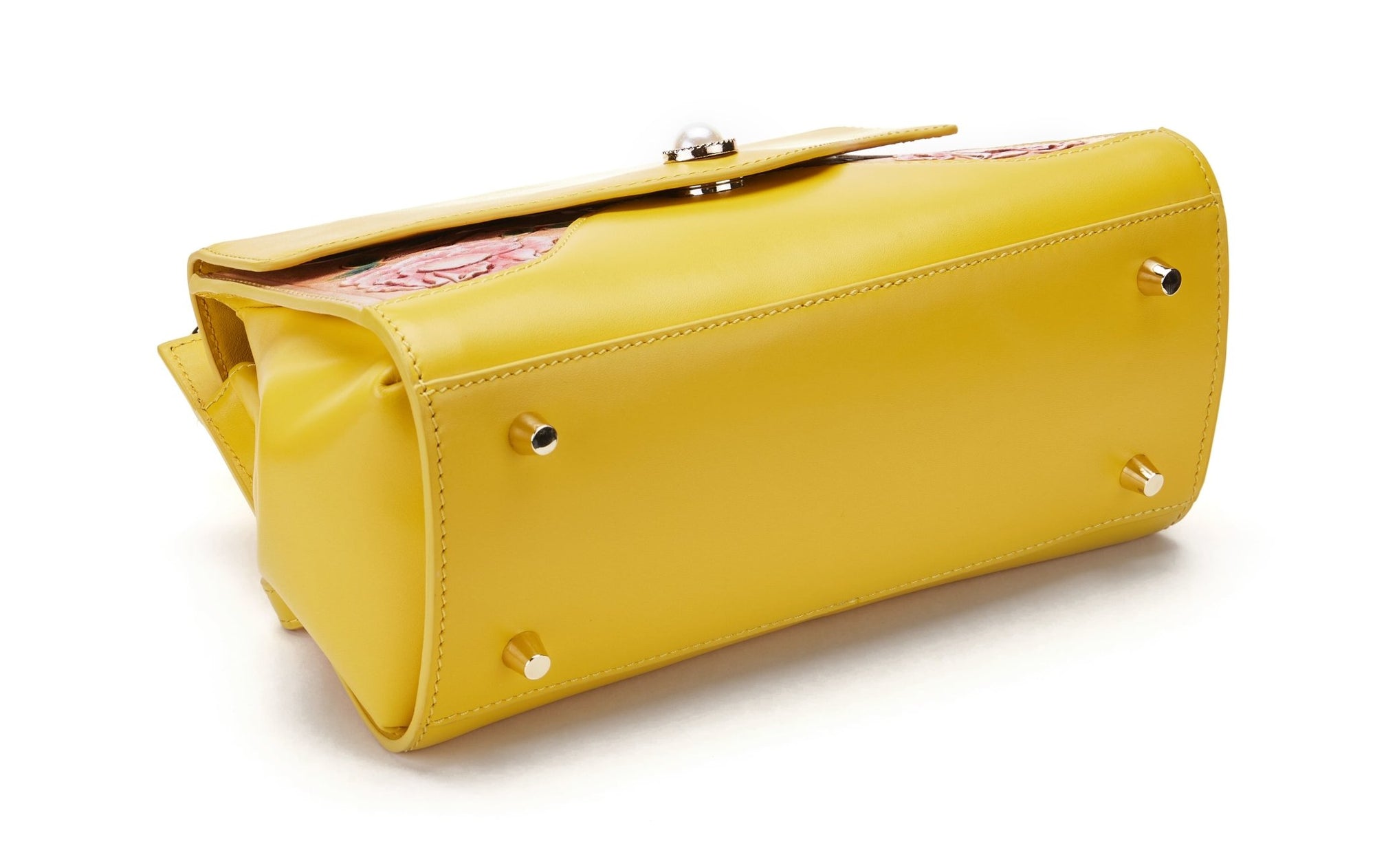 Unique Purses Rose Yellow Top Handle - Bellorita
