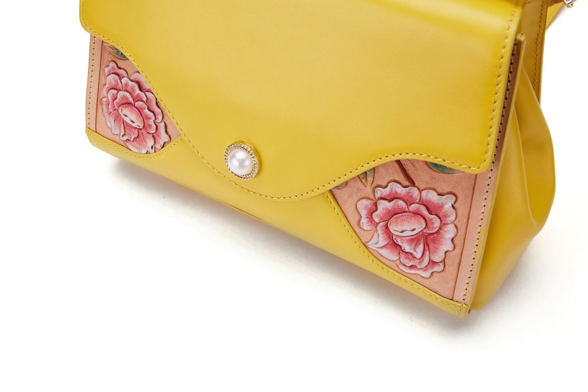 Unique Purses Rose Yellow Top Handle - Bellorita
