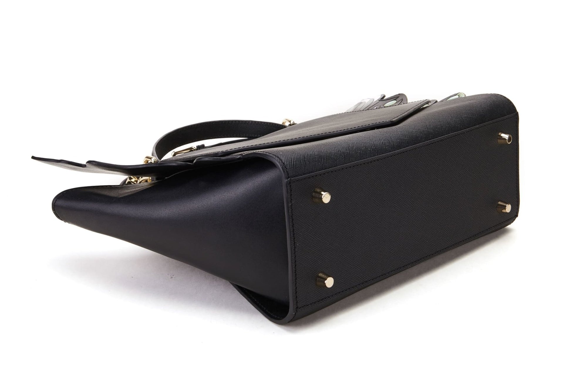 Unique Purses Wings Black Satchel - Bellorita