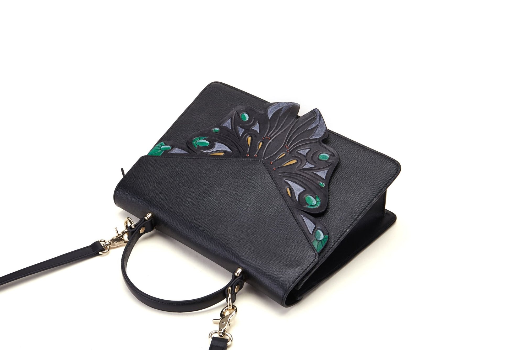 Unique Purses Wings Black Shoulder Bag - Bellorita