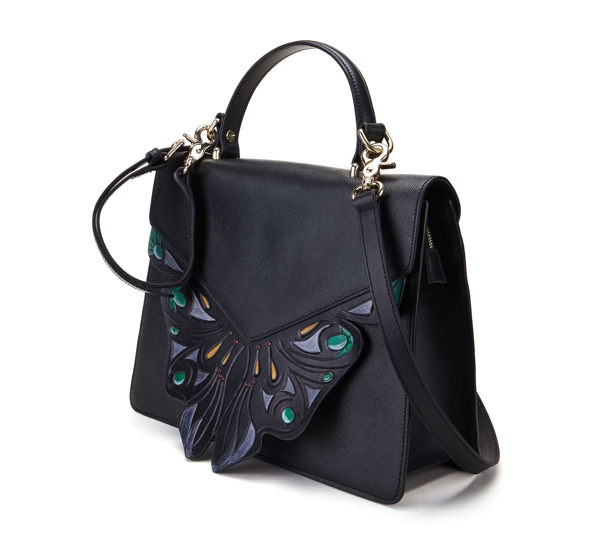 Unique Purses Wings Black Shoulder Bag - Bellorita