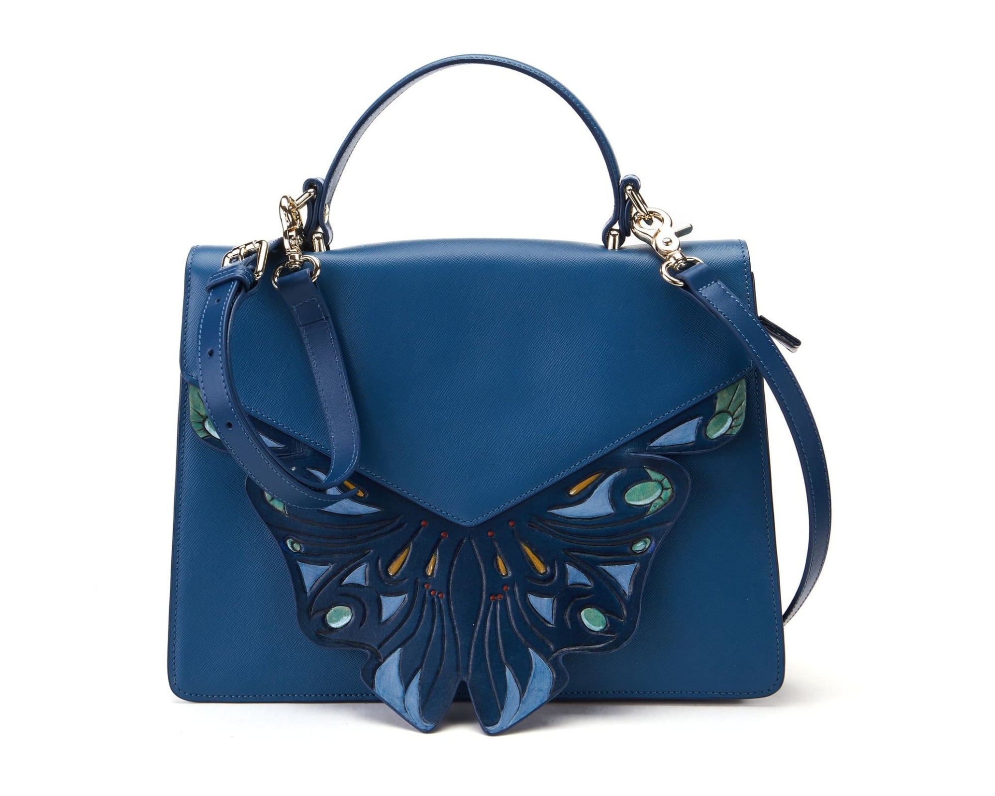 Unique Purses Wings Blue Shoulder Bag - Bellorita