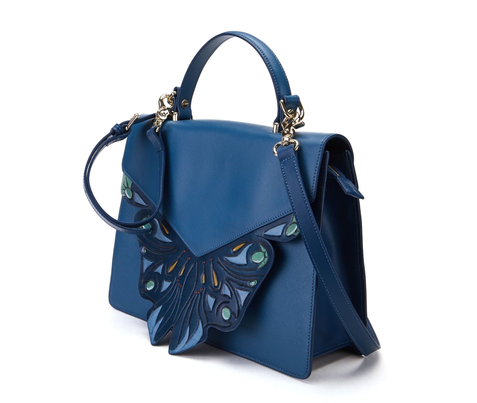 Unique Purses Wings Blue Shoulder Bag - Bellorita