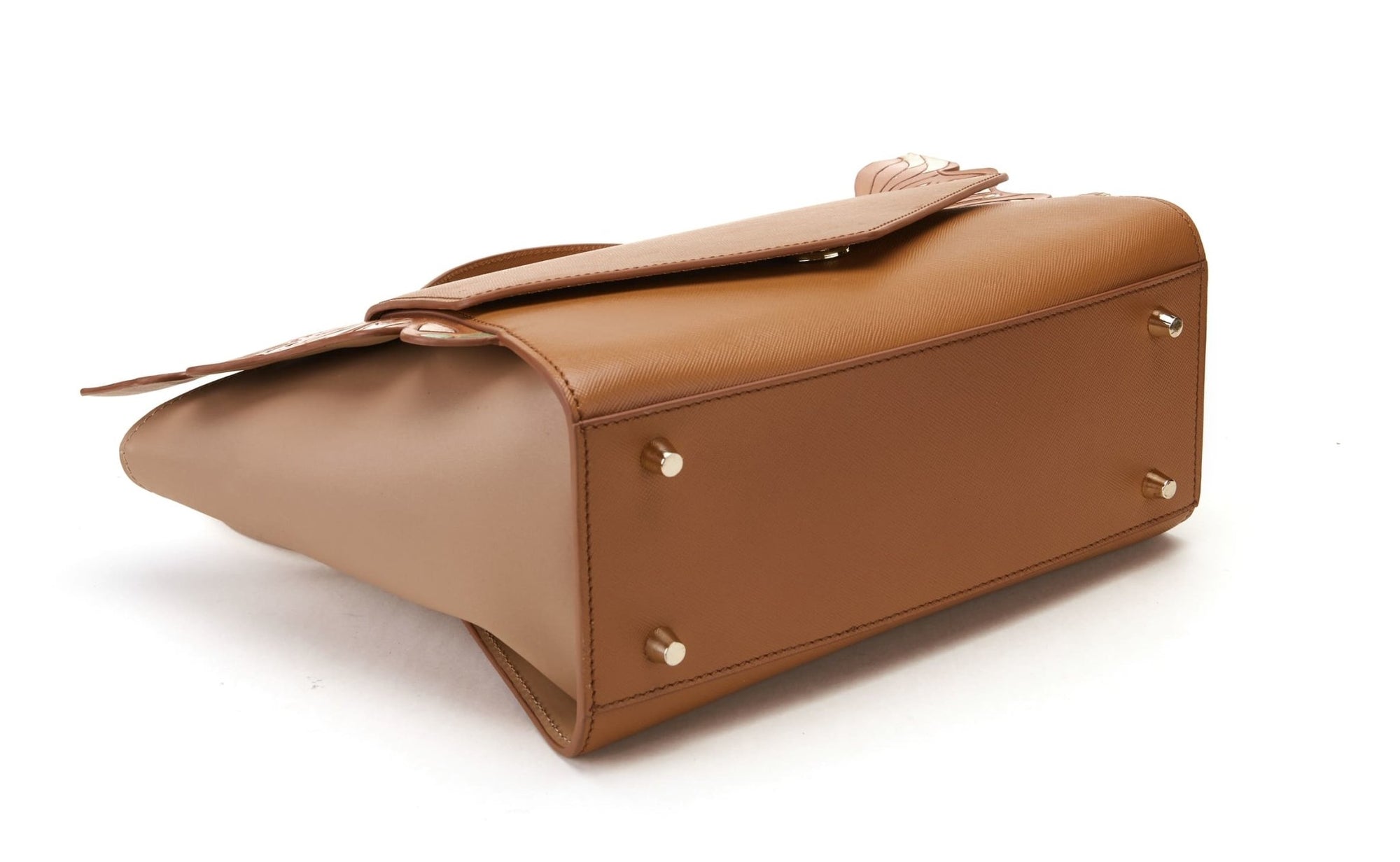 Unique Purses Wings Brown Satchel - Bellorita