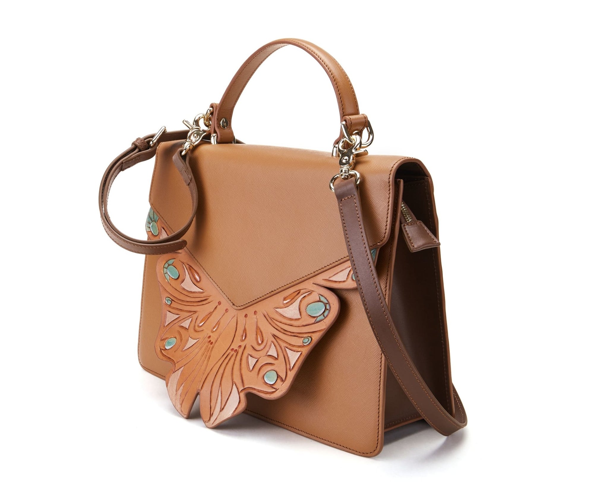 Unique Purses Wings Brown Shoulder Bag - Bellorita