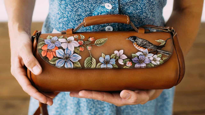 Crafting Unique Hand-Painted Leather backpacks for Women