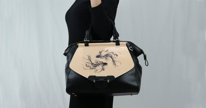 New Floral Hand Painted Leather Bag, Size: 29 X 24 X 7 Cm at Rs 2200/piece  in Kolkata