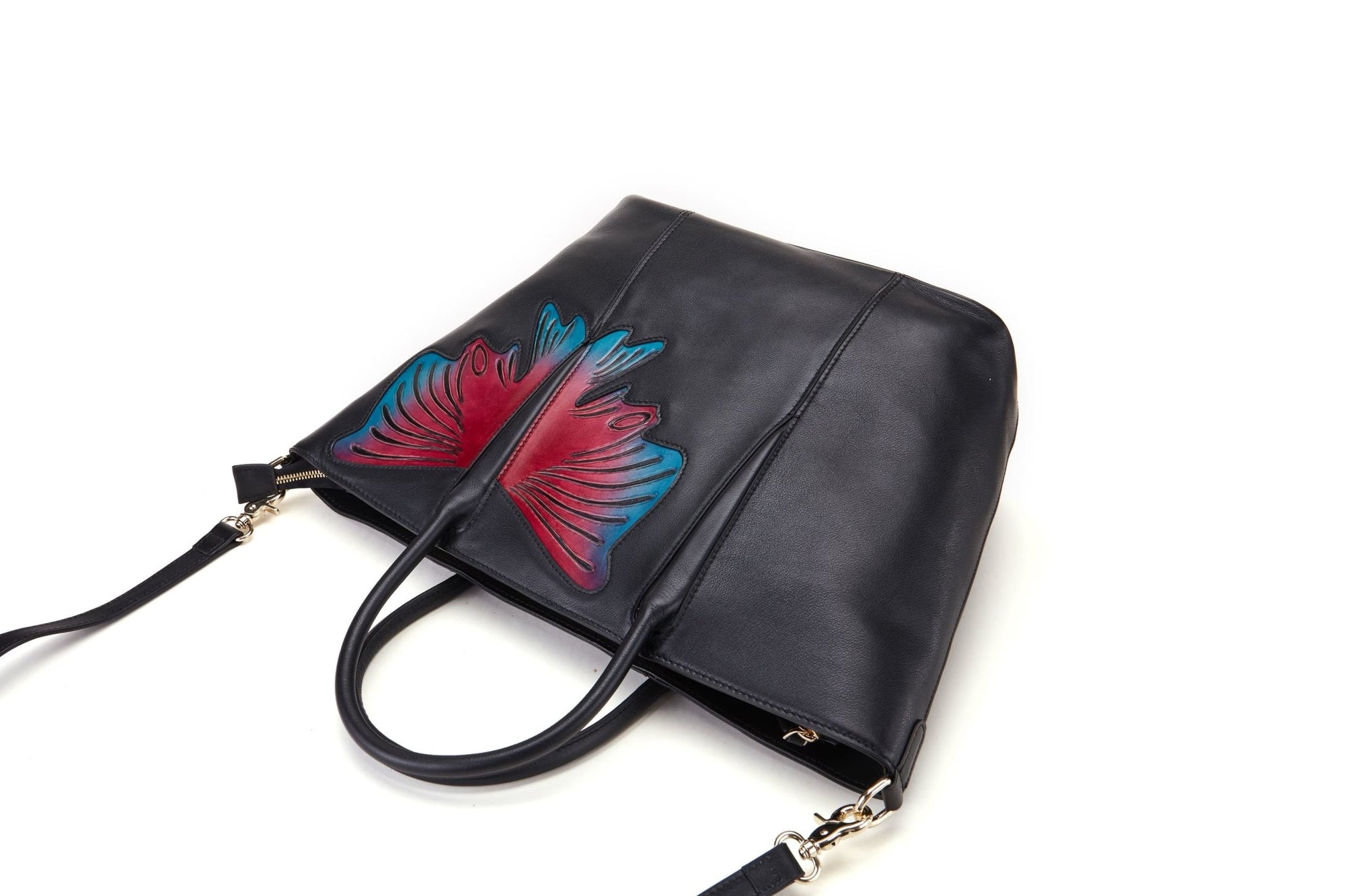 Unique Purses Butterfly Black Top Handle - Bellorita
