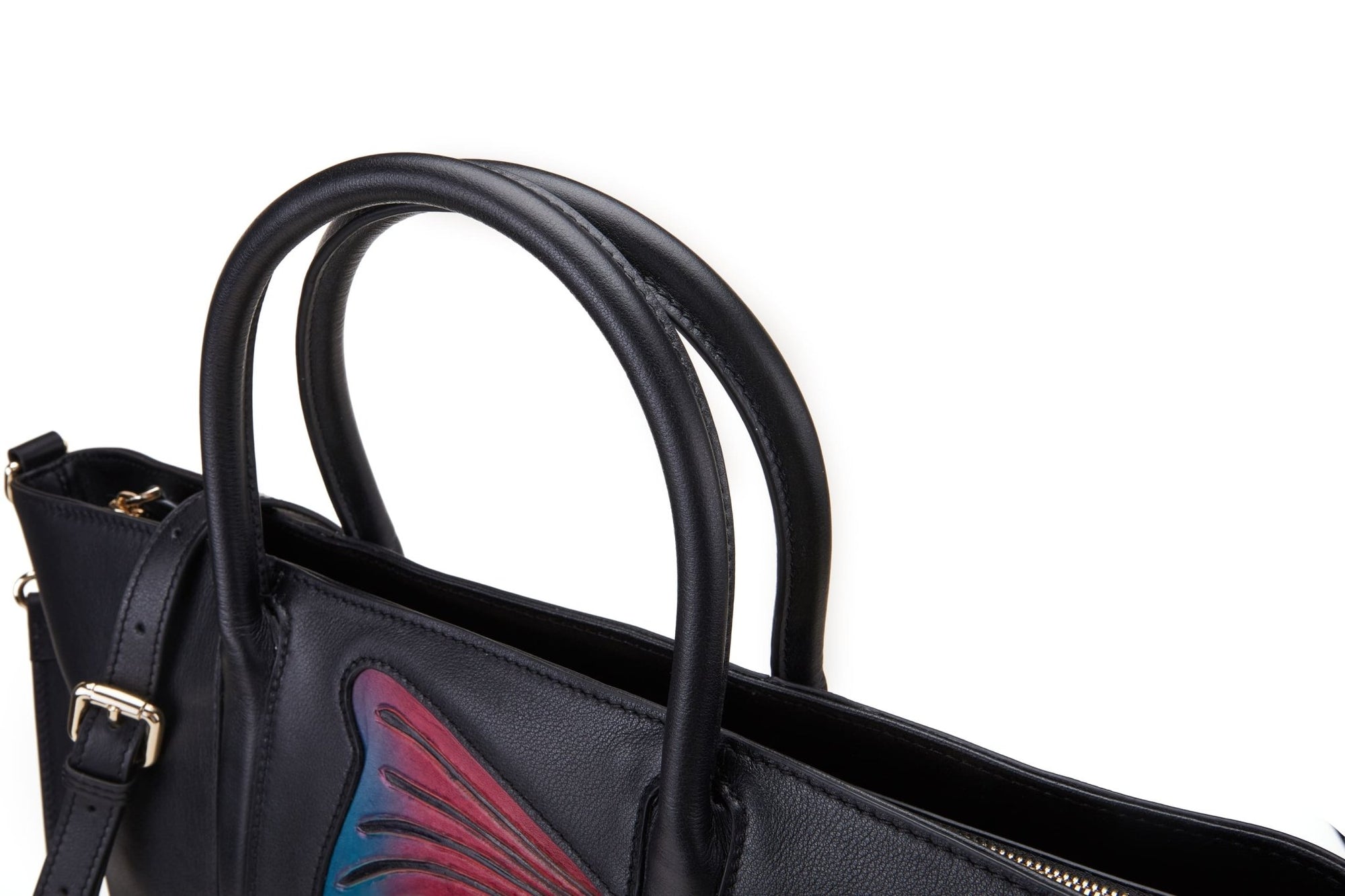 Unique Purses Butterfly Black Top Handle - Bellorita