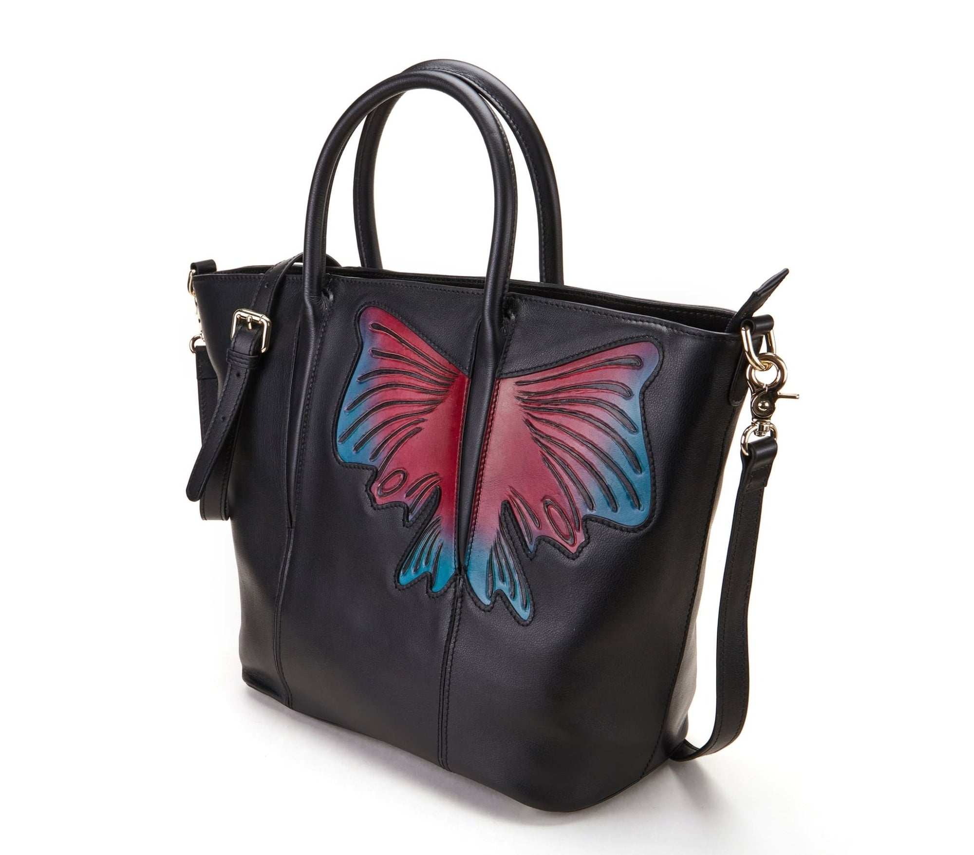 Unique Purses Butterfly Black Top Handle - Bellorita