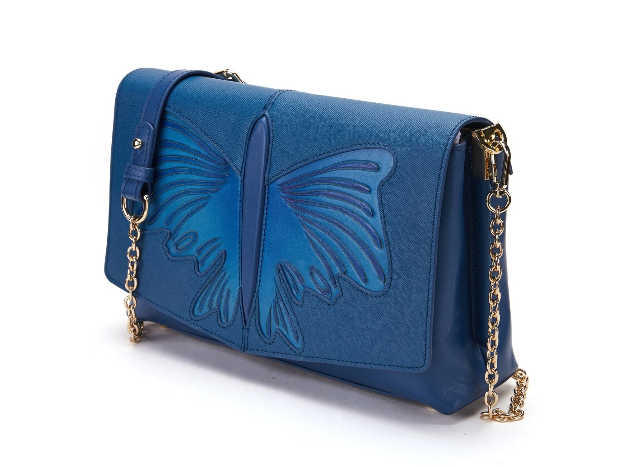 Unique Purses Butterfly Blue Crossbody - Bellorita