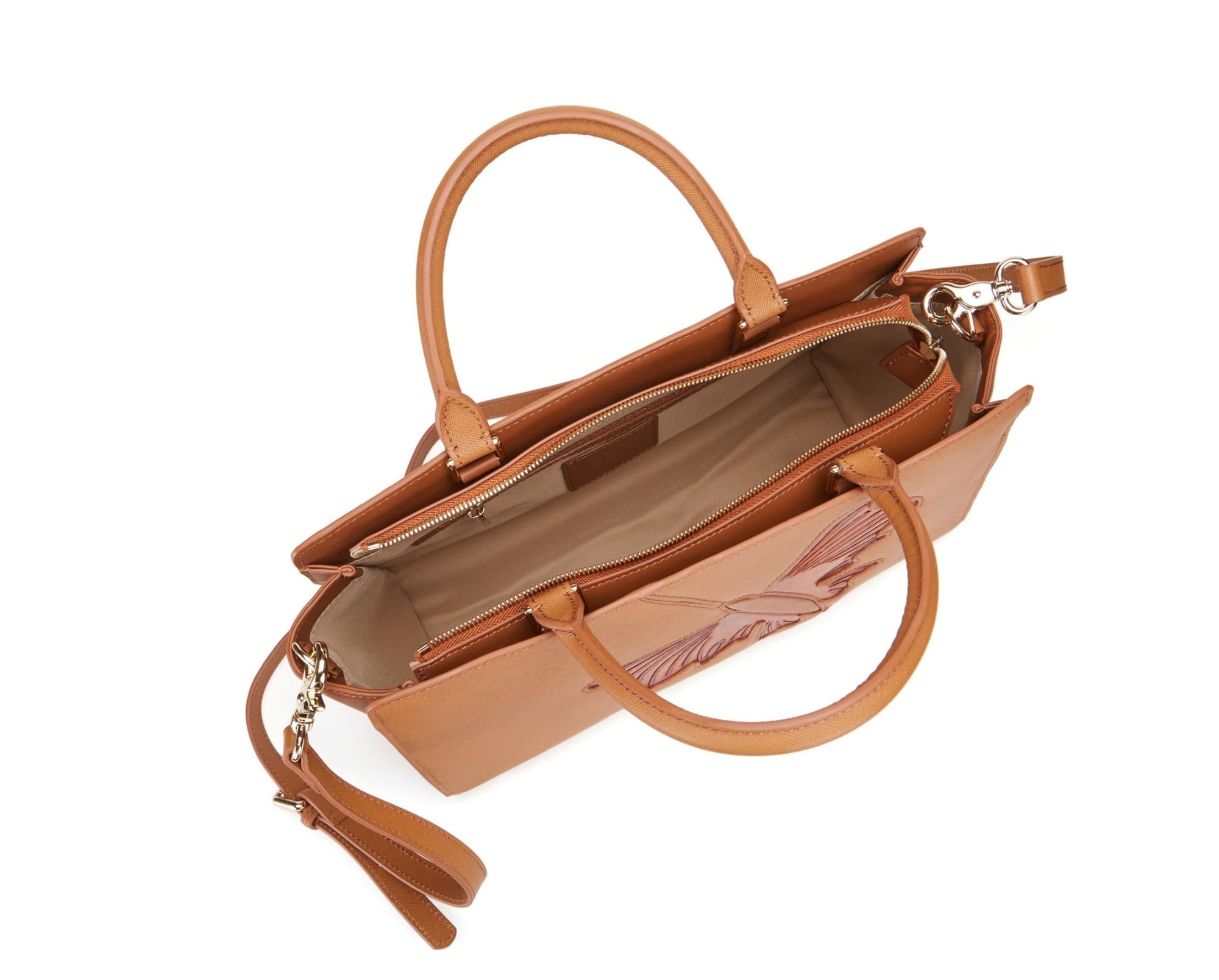 Unique Purses Butterfly Brown Satchel - Bellorita