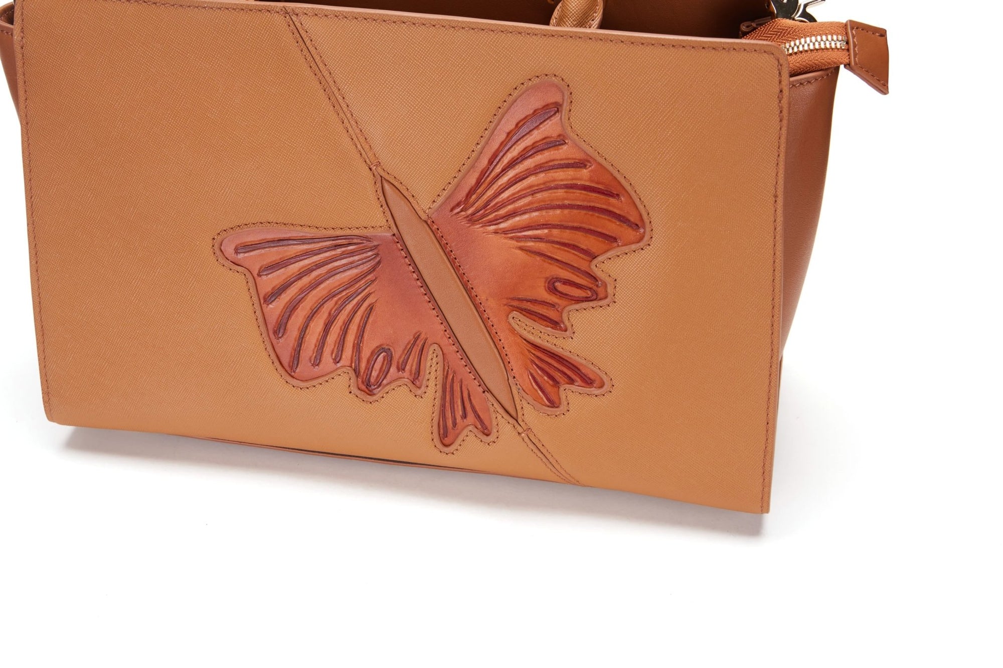 Unique Purses Butterfly Brown Satchel - Bellorita