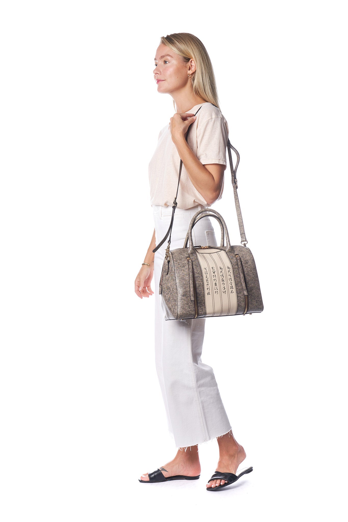 Unique Purses Calligraphy Brown Satchel - Bellorita