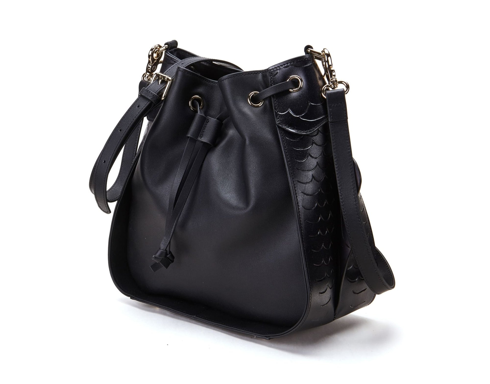Unique Purses Carp Black Bucket - Bellorita
