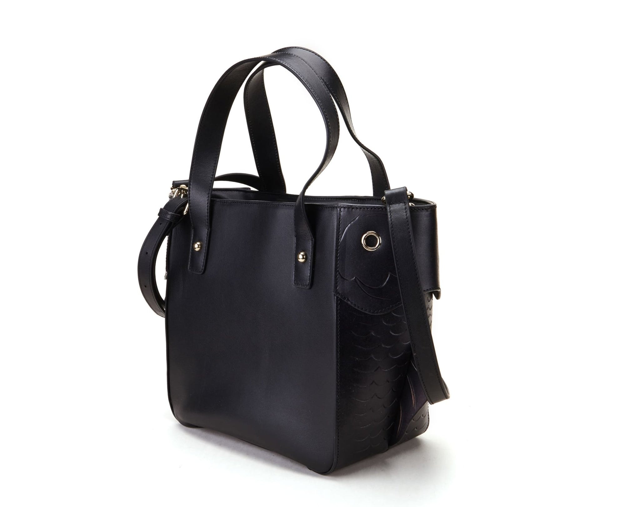 Unique Purses Carp Black Top Handle - Bellorita