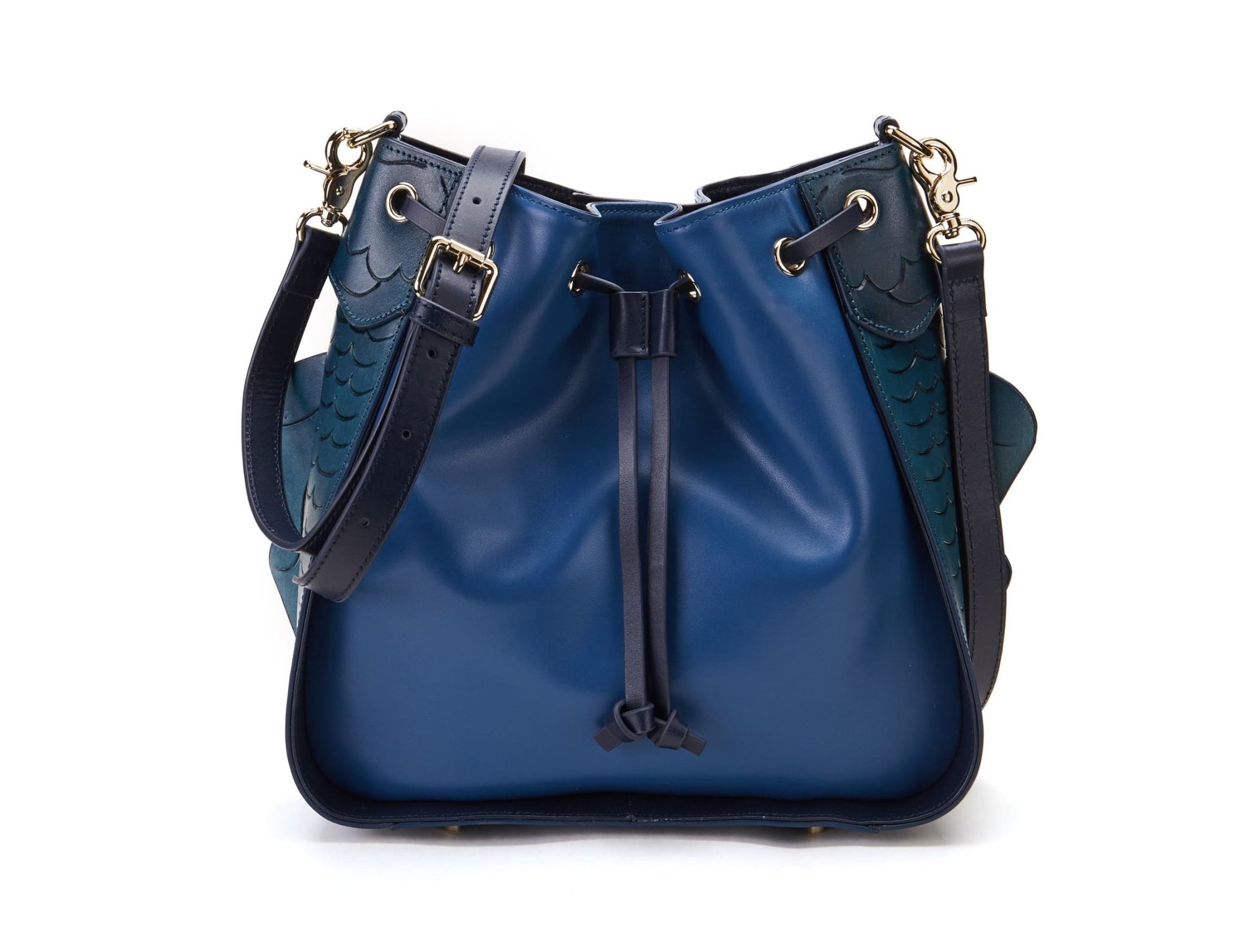 Unique Purses Carp Blue Bucket - Bellorita