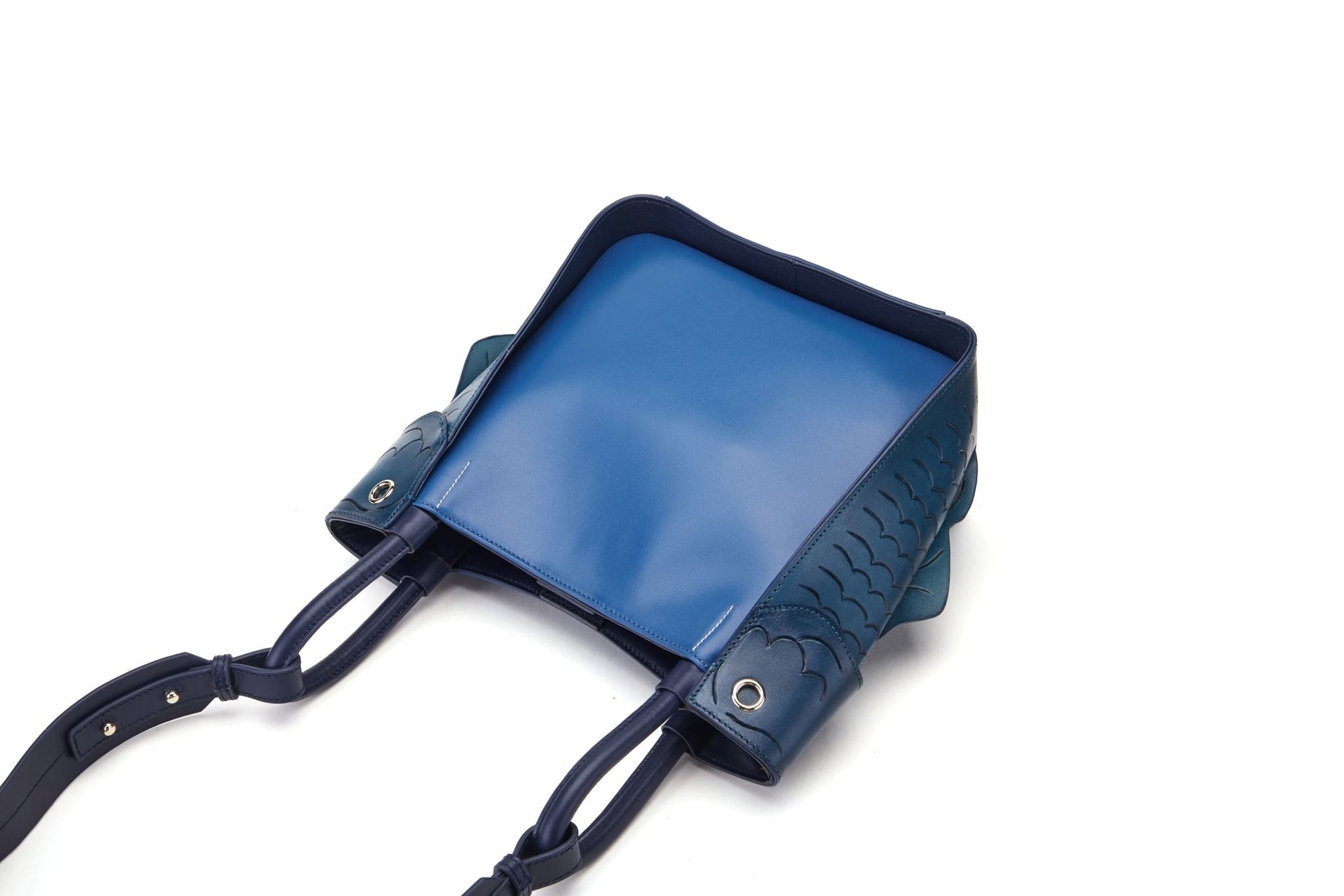 Unique Purses Carp Blue Shoulder Bag - Bellorita
