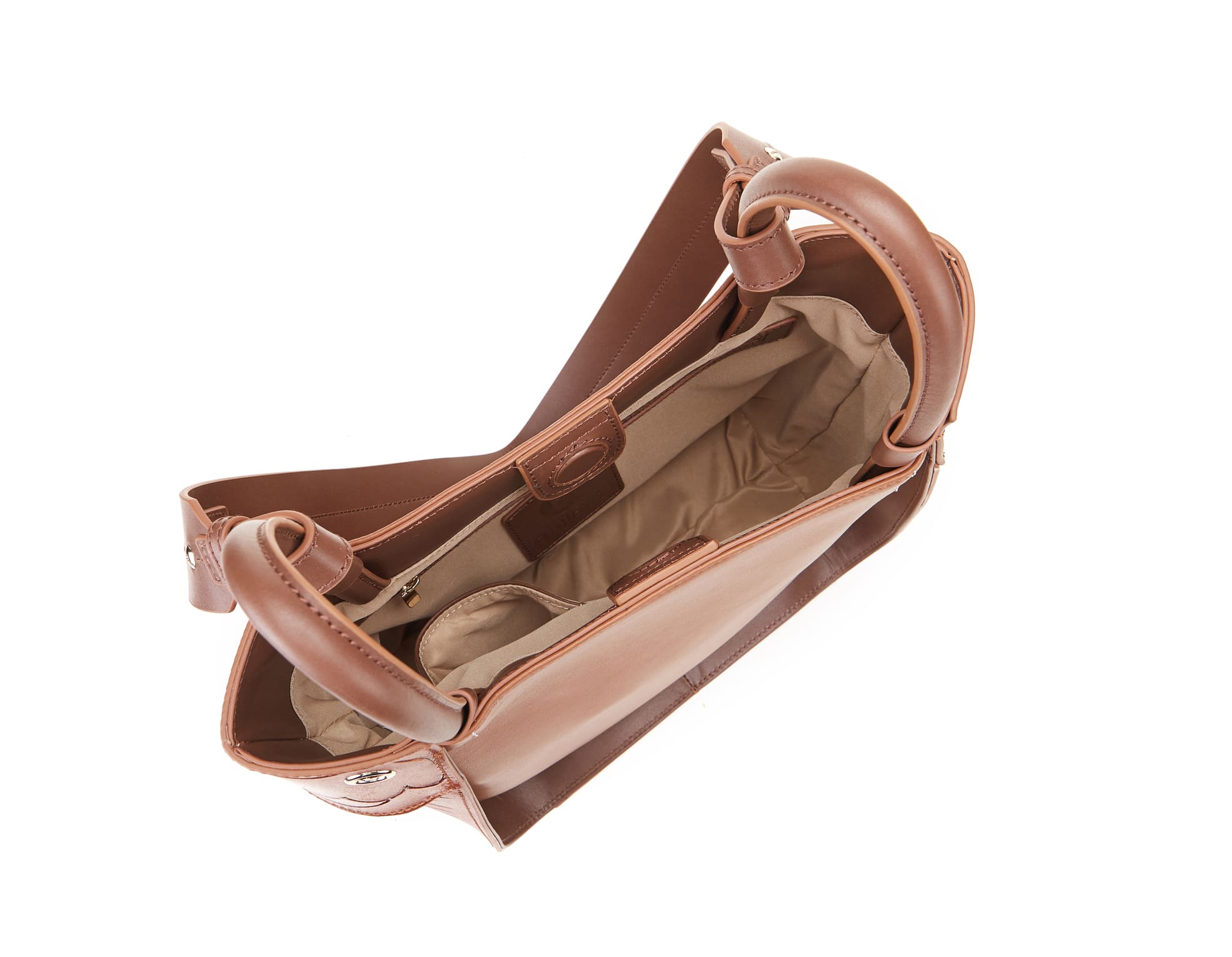 Unique Purses Carp Brown Shoulder Bag - Bellorita