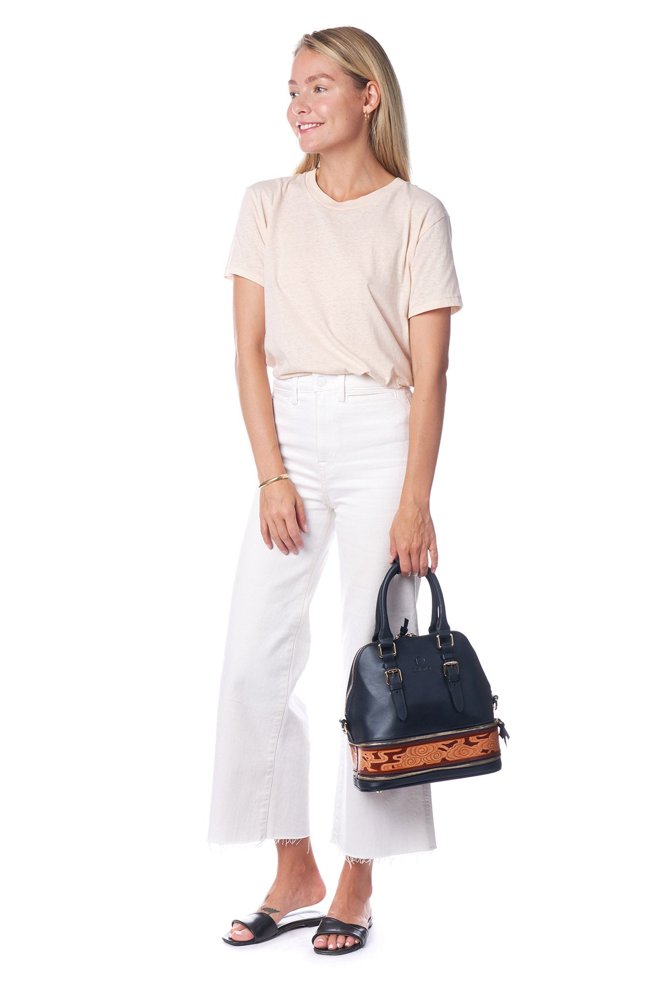 Unique Purses Cloud Blue Small Satchel - Bellorita