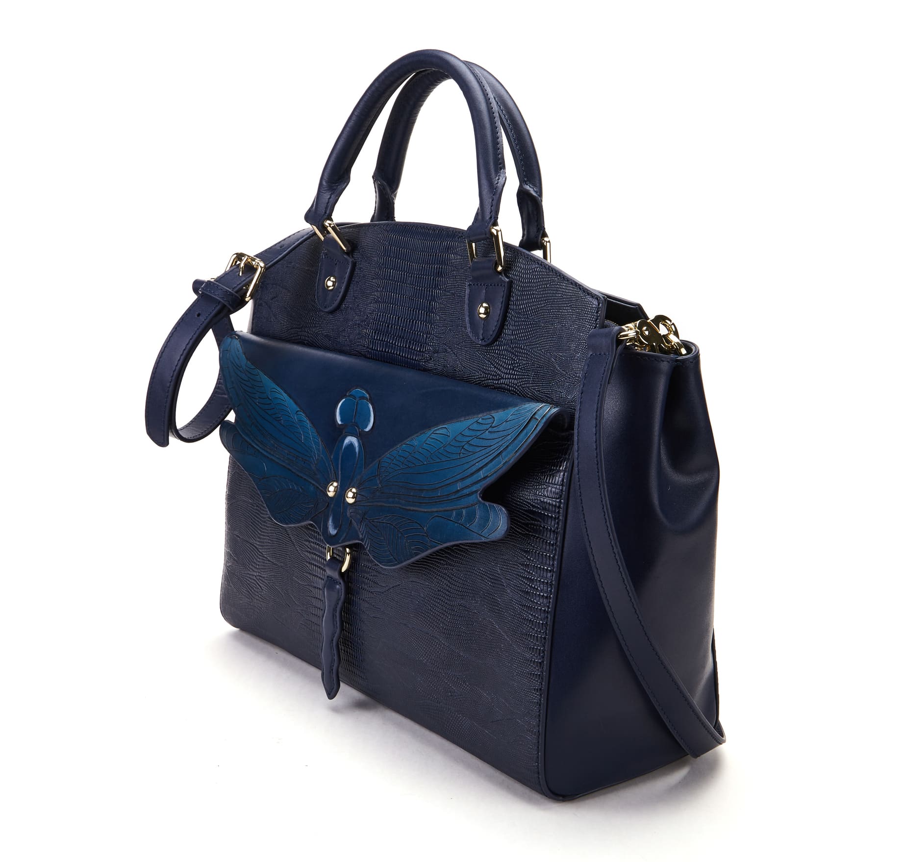 Unique Purses Dragonfly Blue Shoulder Bag - Bellorita