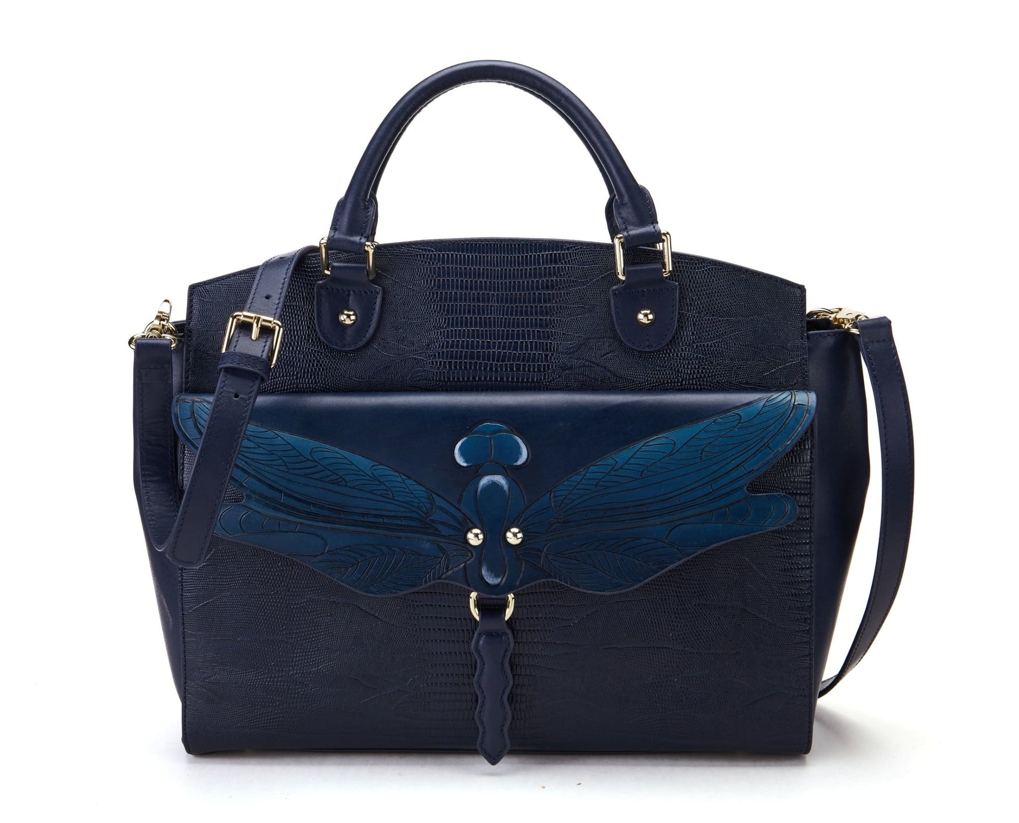 Unique Purses Dragonfly Blue Shoulder Bag - Bellorita