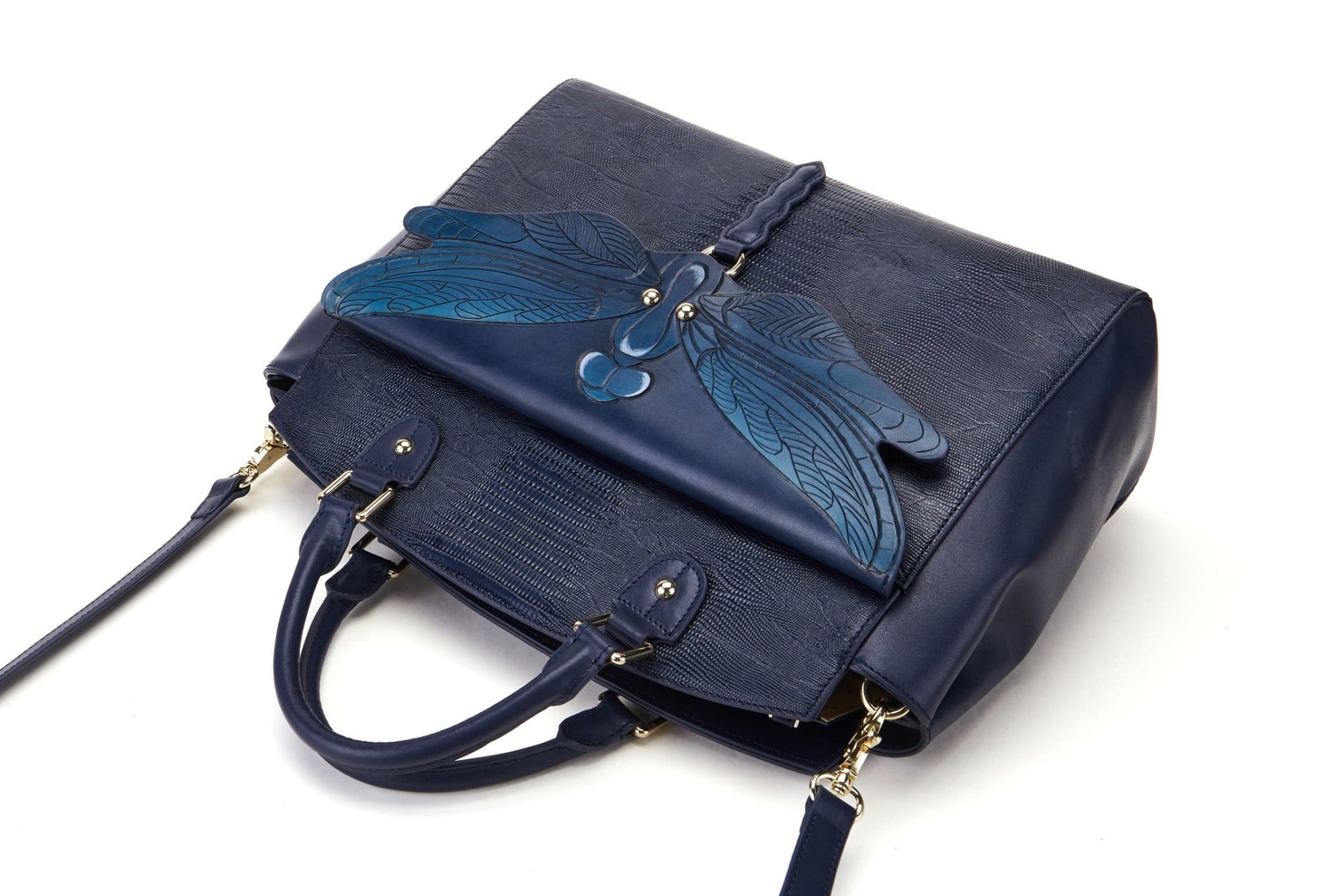 Unique Purses Dragonfly Blue Shoulder Bag - Bellorita