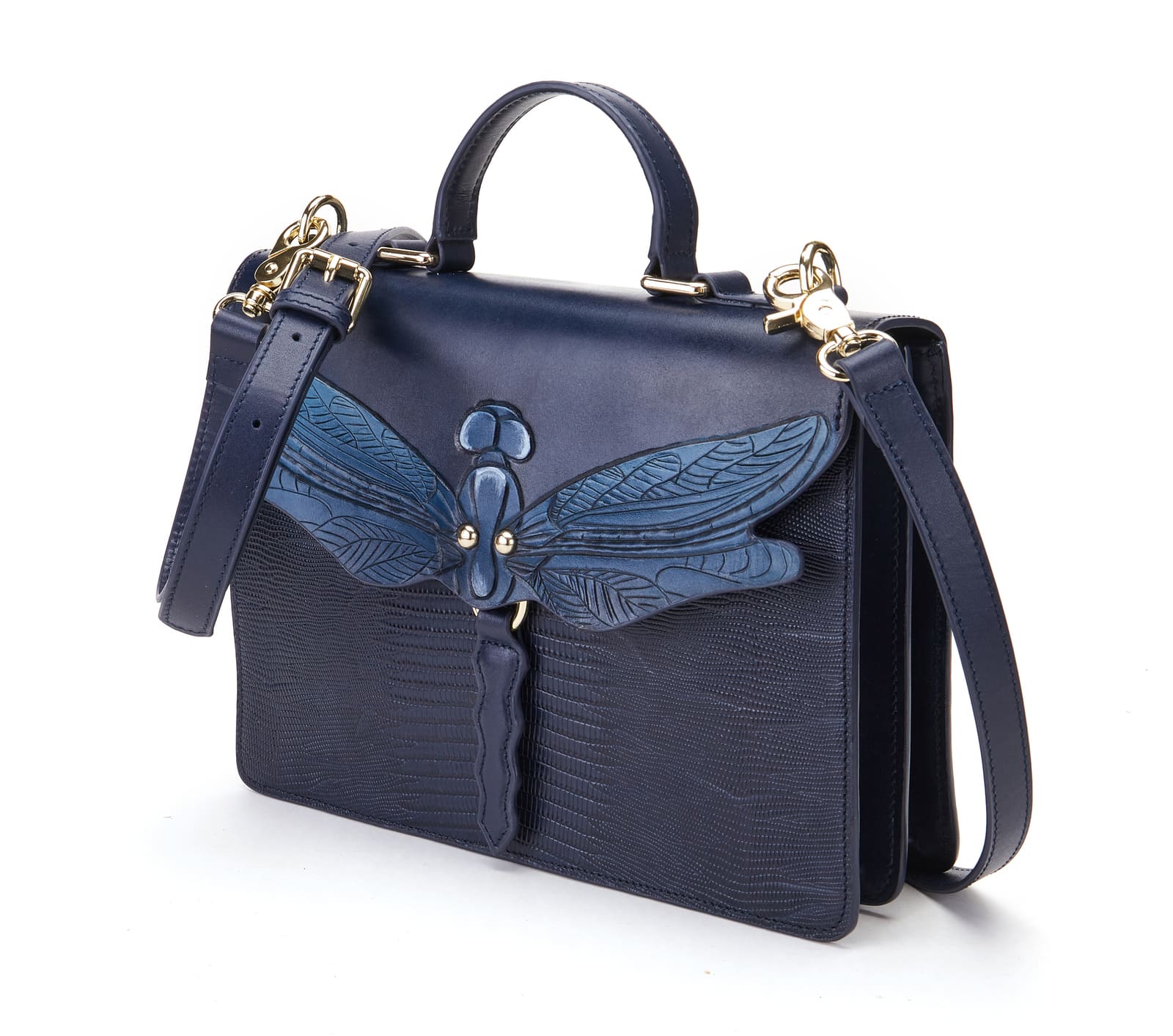Unique Purses Dragonfly Blue Top Handle - Bellorita