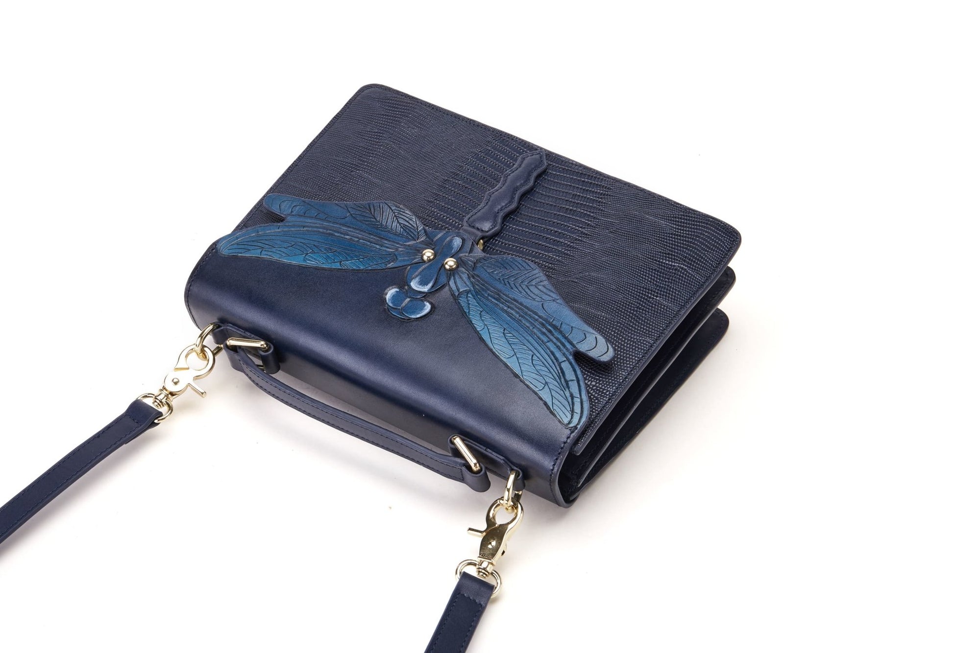 Unique Purses Dragonfly Blue Top Handle - Bellorita