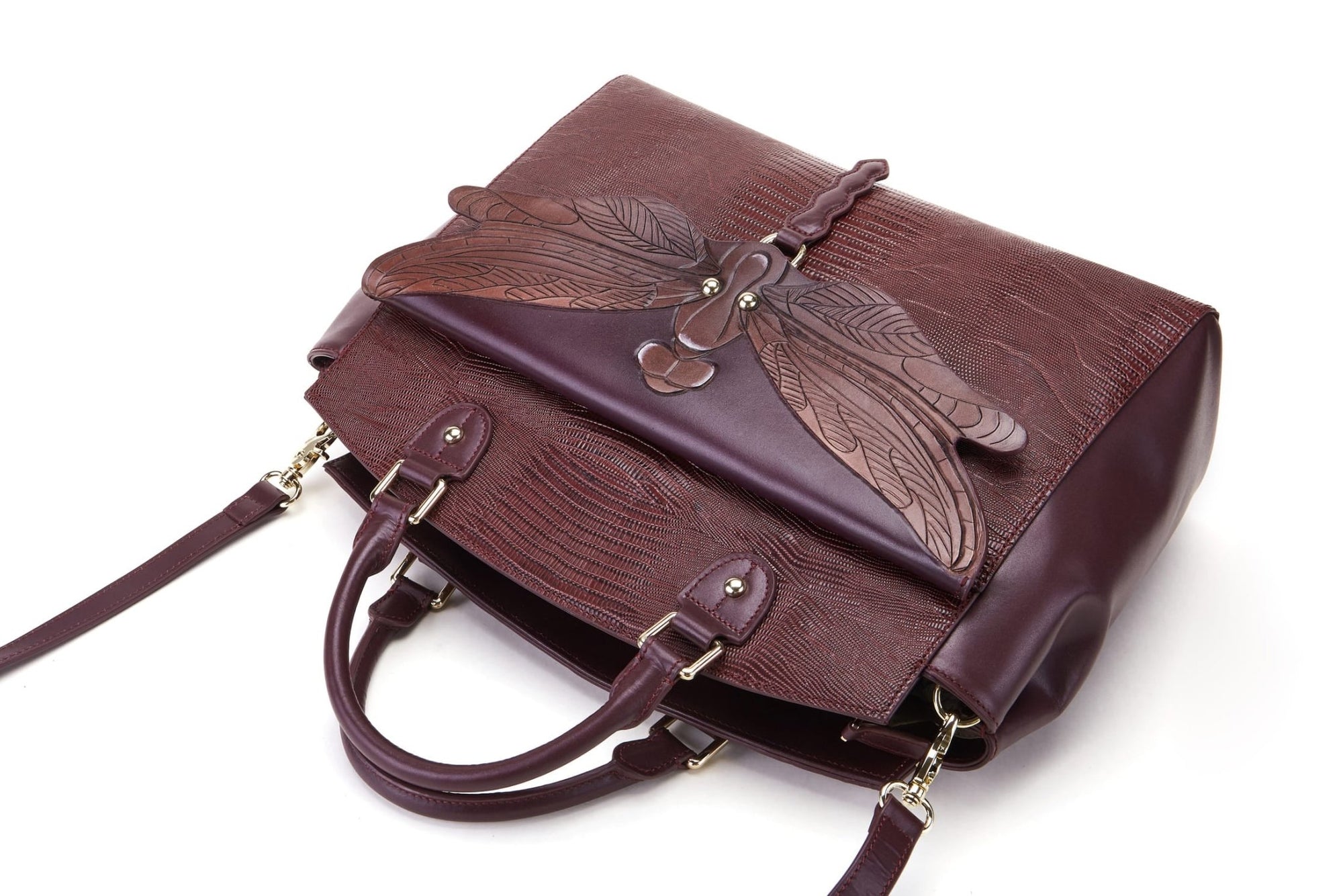 Unique Purses Dragonfly Brown Shoulder Bag - Bellorita