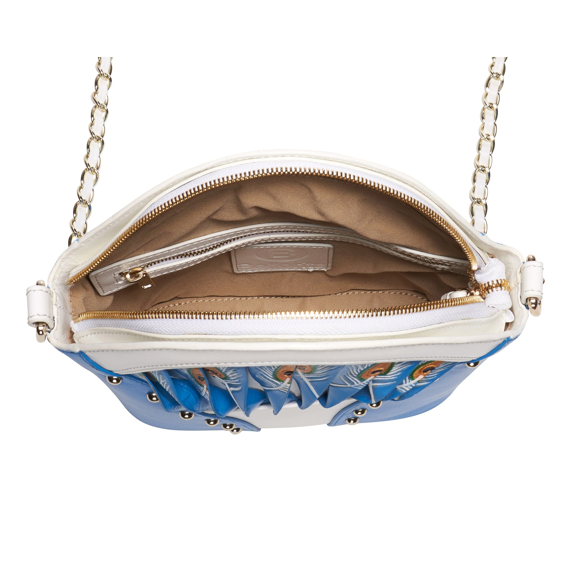 Unique Purses Feather Blue Shoulder Bag - Bellorita