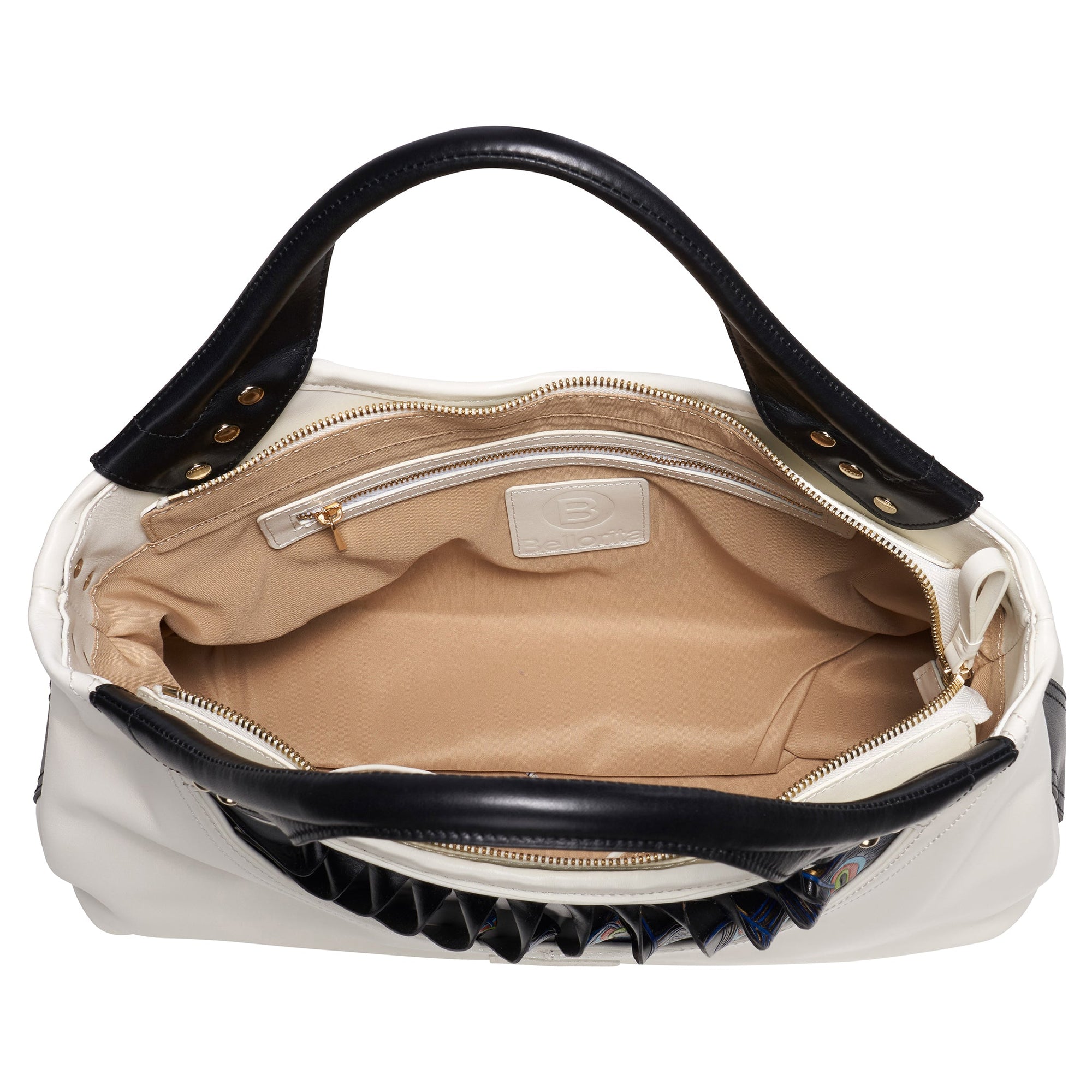 Unique Purses Feather White Tote - Bellorita