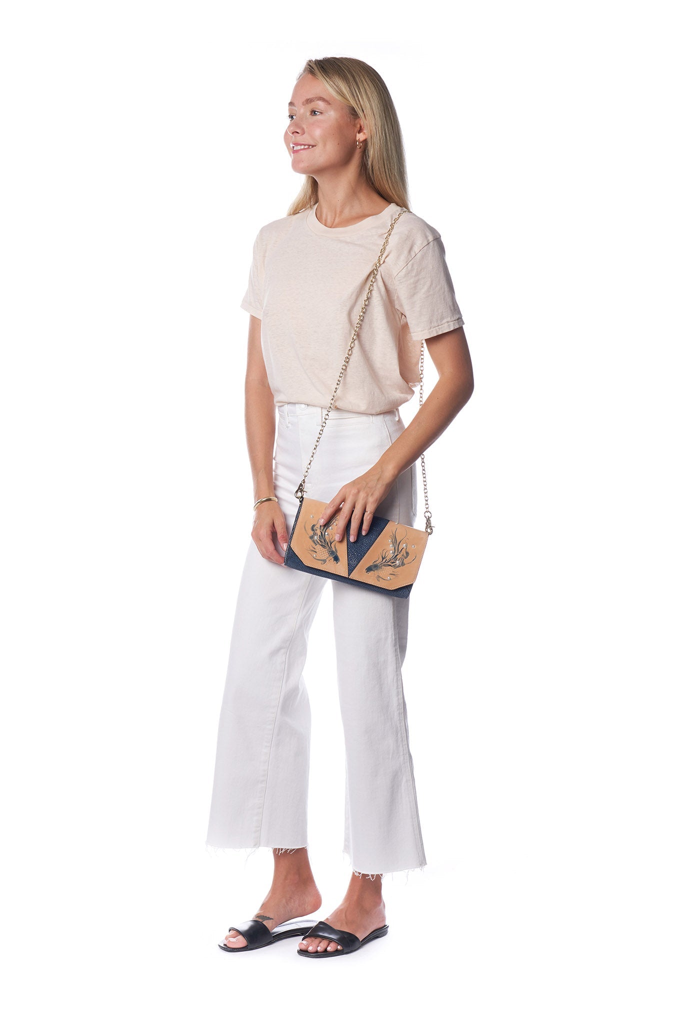 Unique Purses Koi Blue Crossbody Clutch - Bellorita