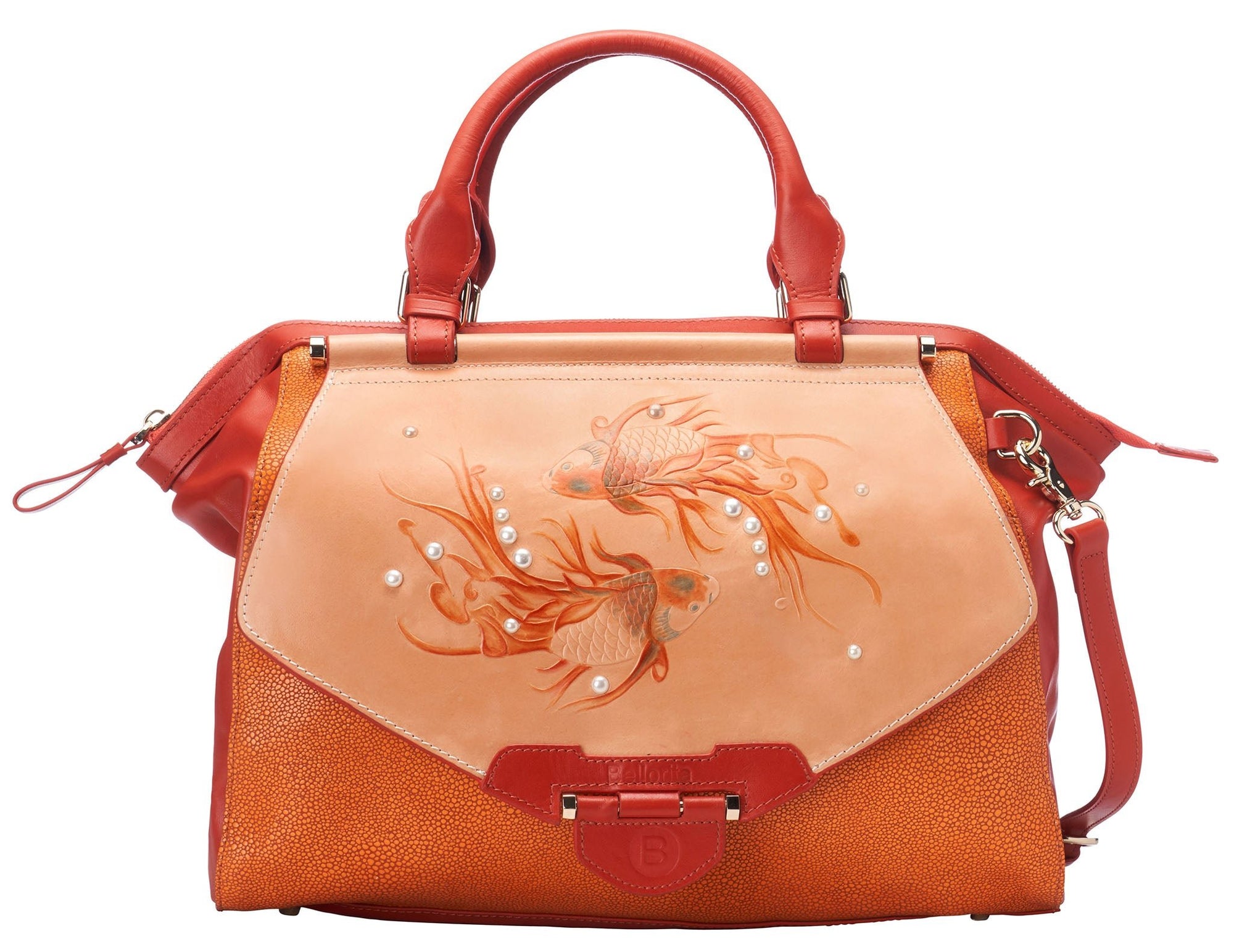 Koi Large Orange Satchel